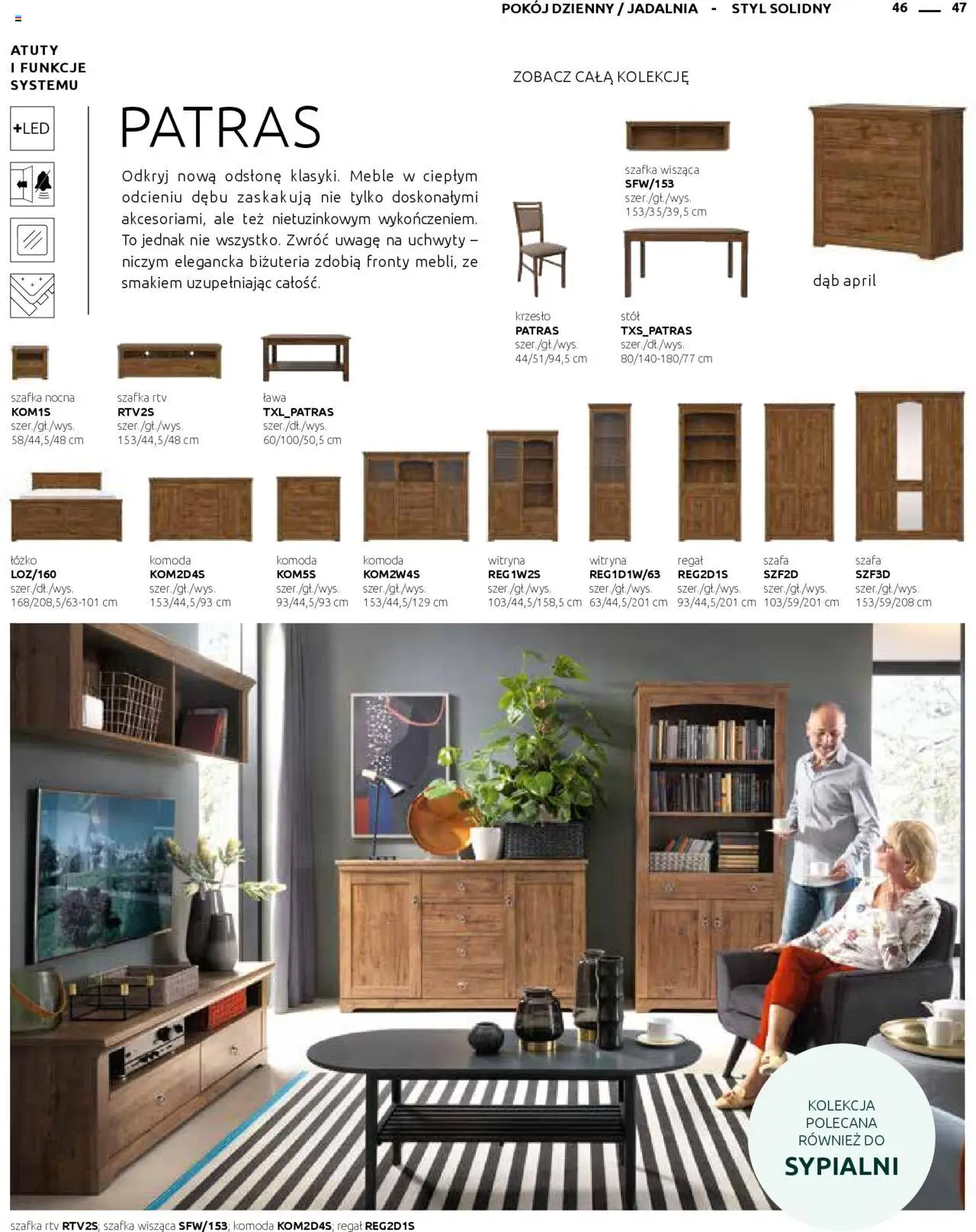 Black Red White Gazetka - Katalog rodzinnych wnętrz od 24.05.2024 | Strona: 47 | Produkty: Szafa, Komoda, Krzesło, Witryna