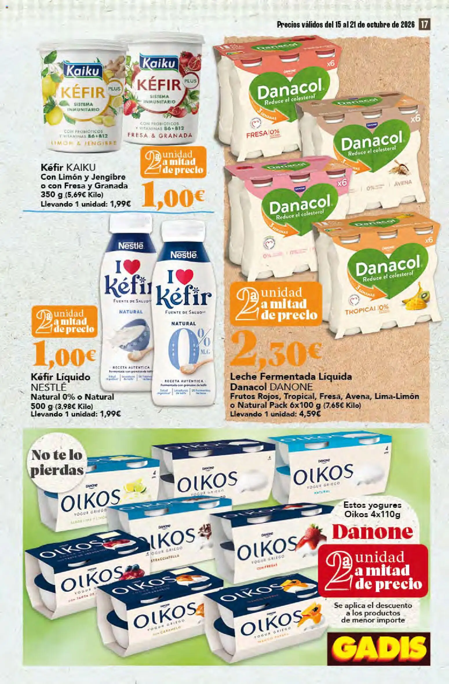 Gadis - folleto │ válido desde el 15/10/2026 | Página: 17 | Productos: Kéfir, Leche, Limón, Probióticos