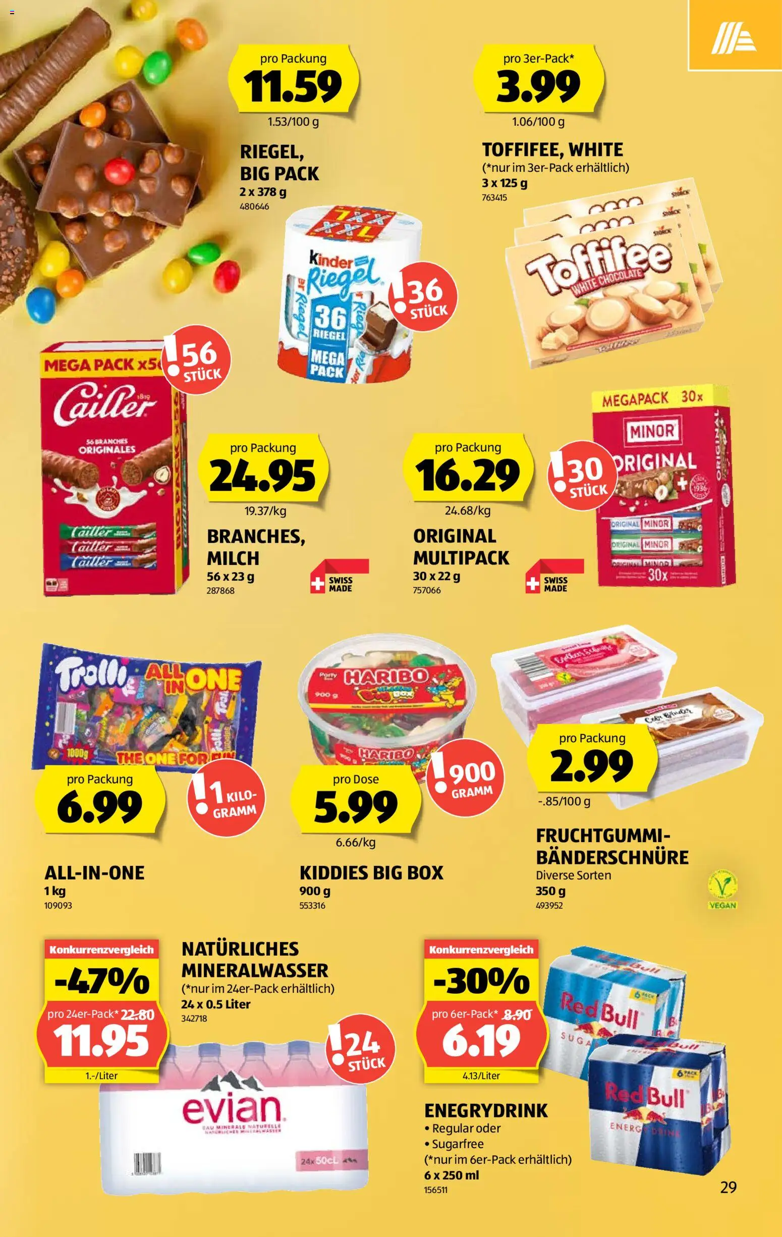 Aldi aktionen – gültig ab 27.08.2026 | Seite: 29 | Produkte: Red bull, Box, Mineralwasser, Milch