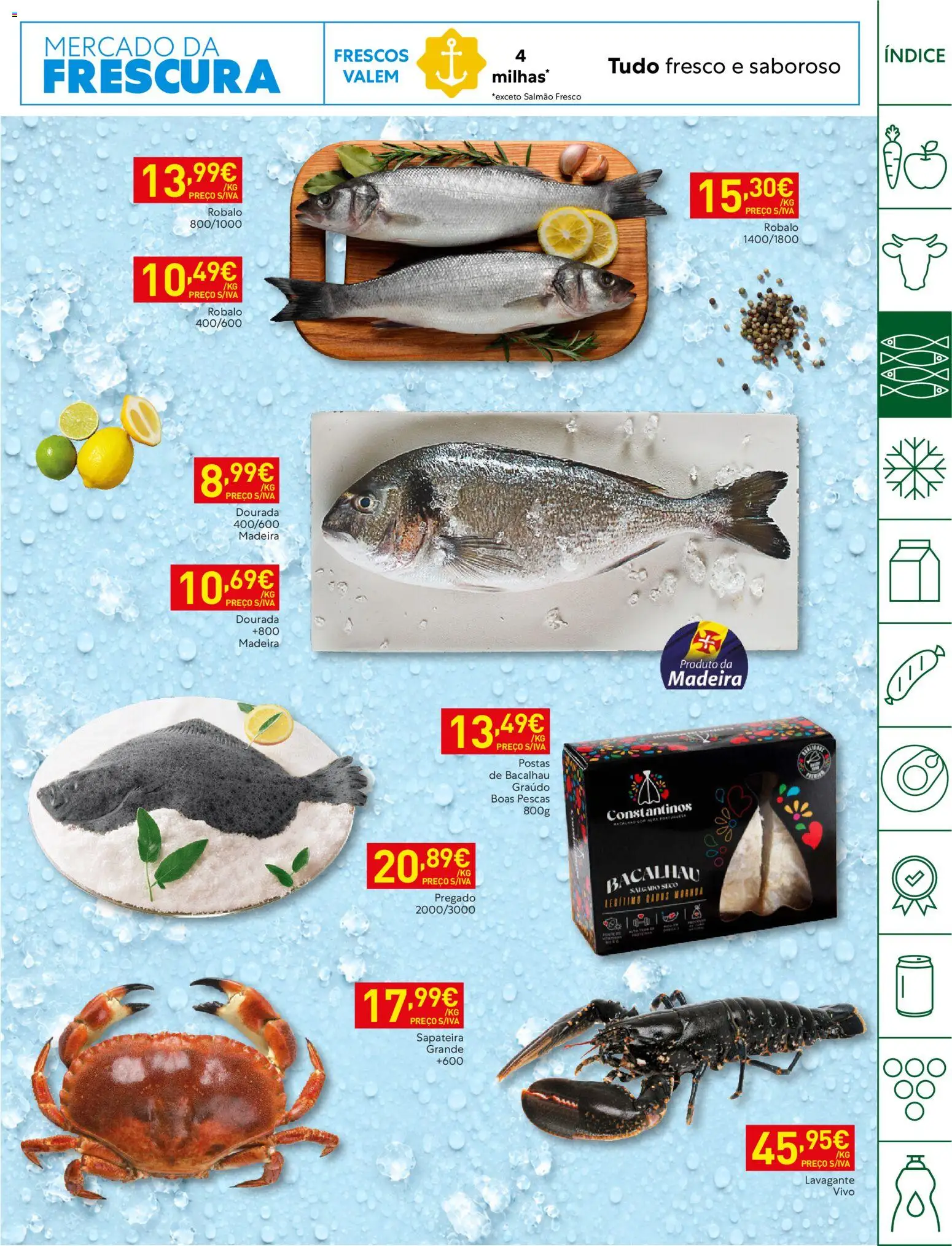 Recheio folheto Horeca Madeira │ válido de 06/10/2026 | Página: 9 | Produtos: Dourada, Bacalhau, Sapateira, Salmão fresco