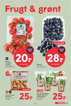 Spar - Tilbudsavis uge 22 gyldig fra 22.05.2026 | Side: 3 | Produkter: Blåbær, Tomater, Ur, Basilikum
