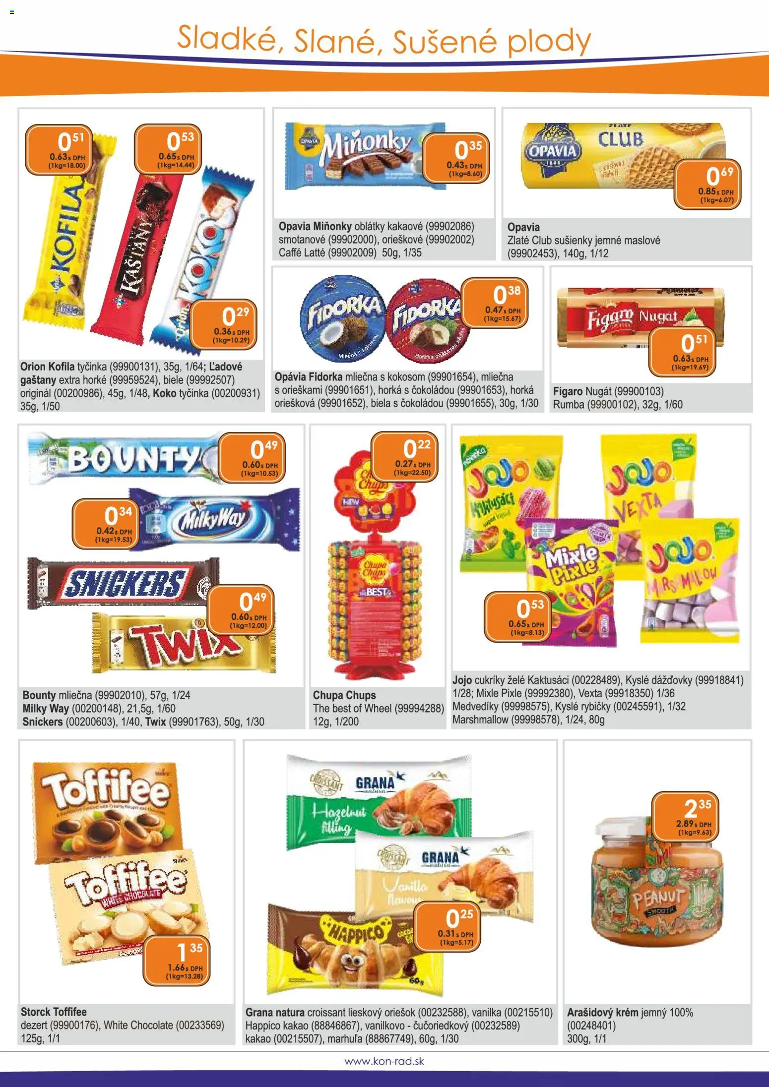 Nové KON - RAD akcie – leták je platný od 01.09.2026 | Strana: 31 | Produkty: Gaštany, Toffifee, Cukríky, Krém