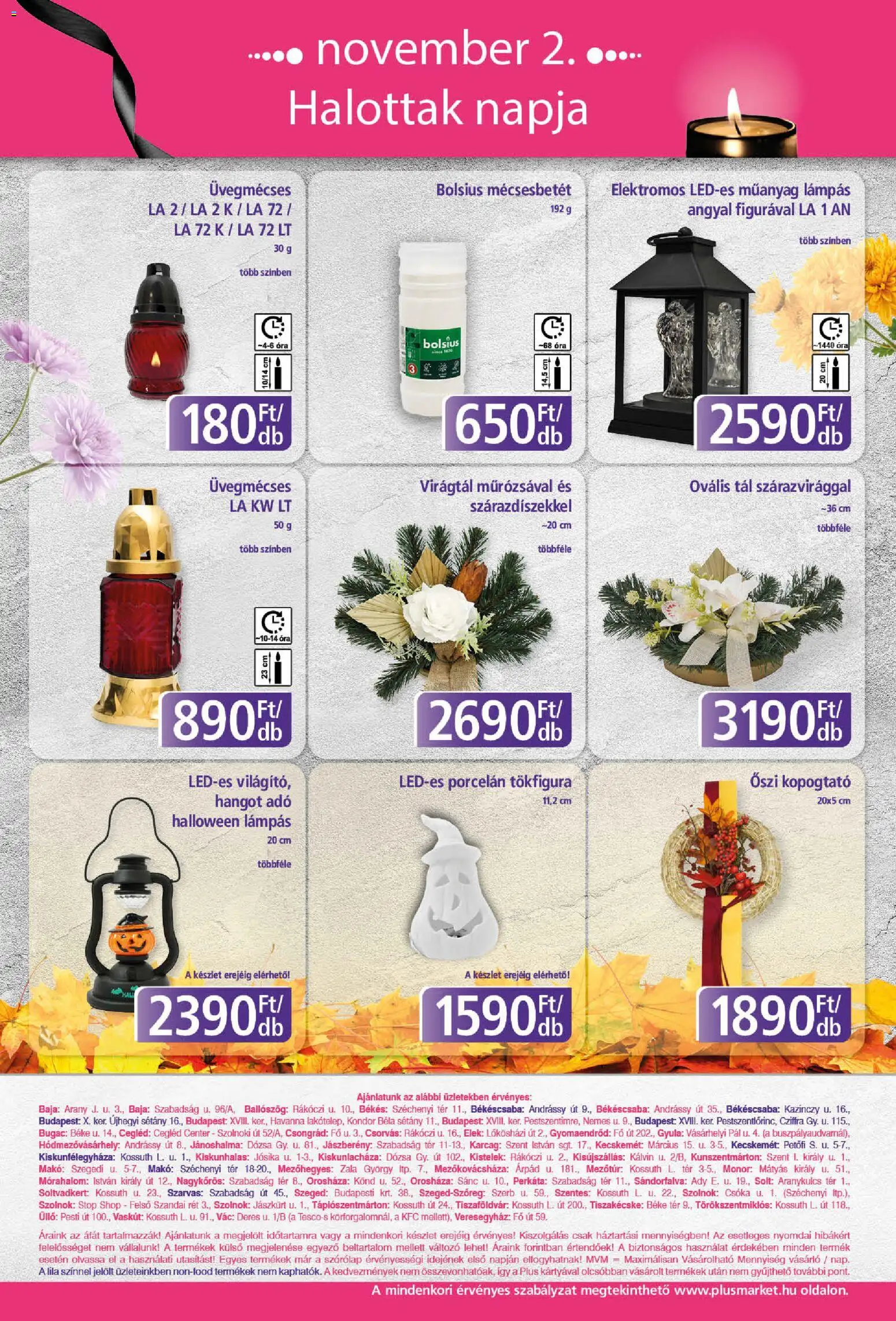 Plus Market akciós ujság - amely érvényes a következő dátumtól: 2026.10.08. | Oldal: 12 | Termékek: Lámpás, Felső, Óra