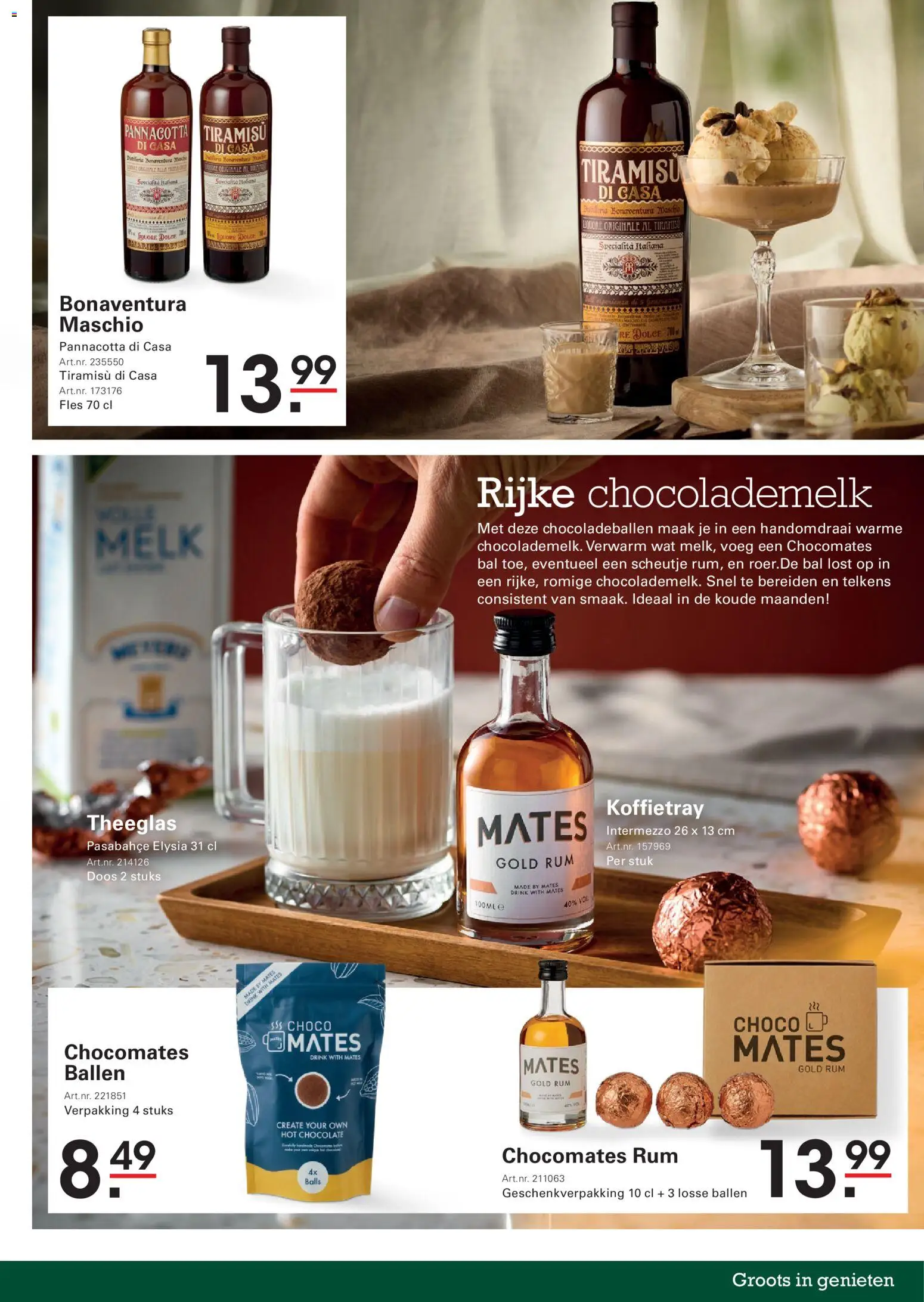 {H1} | Pagina: 11 | Producten: Tiramisu, Melk, Rum, Bal