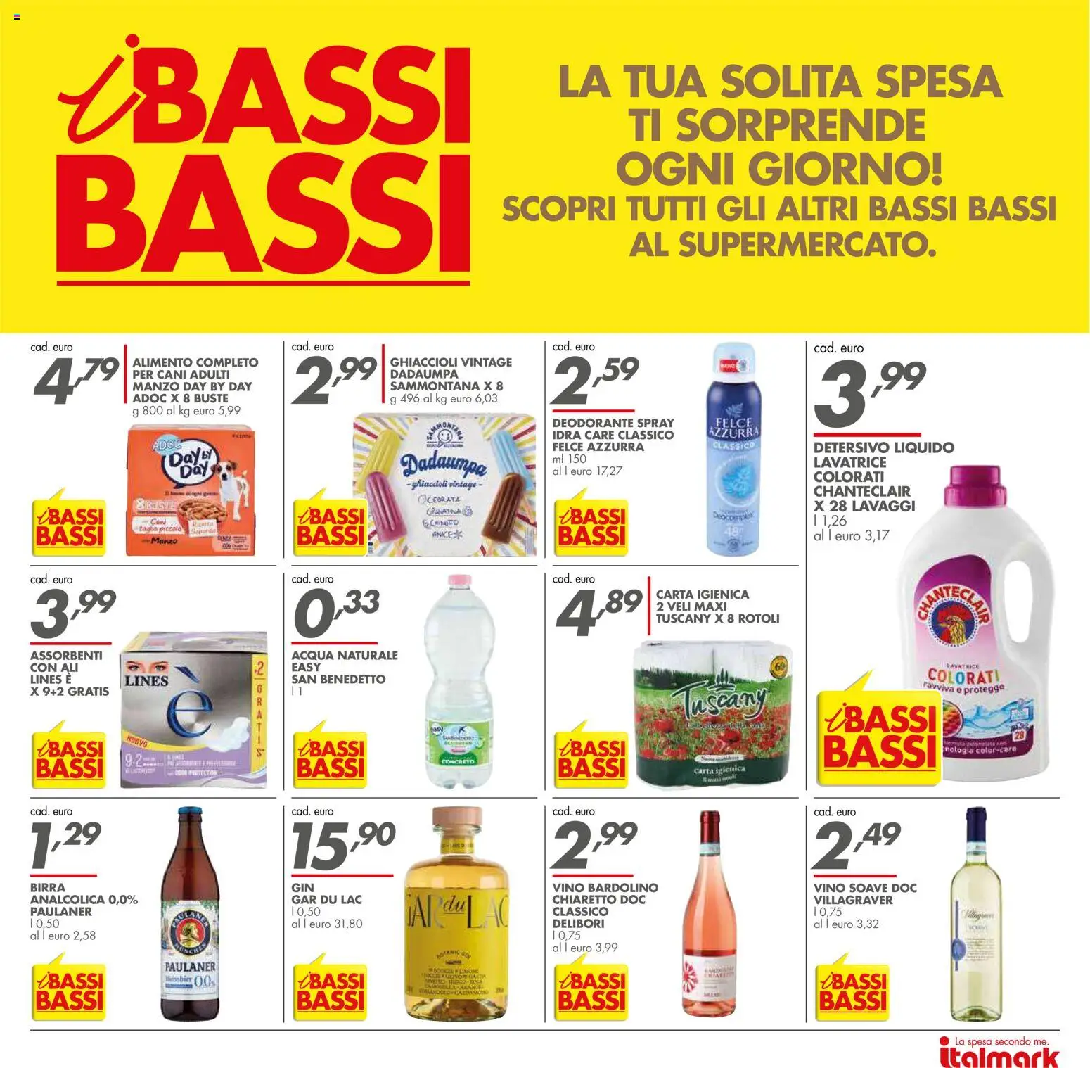 Volantino Italmark del 04.06.2026 | Pagina: 22 | Prodotti: Carta igienica, Deodorante, Acqua, Lavatrice