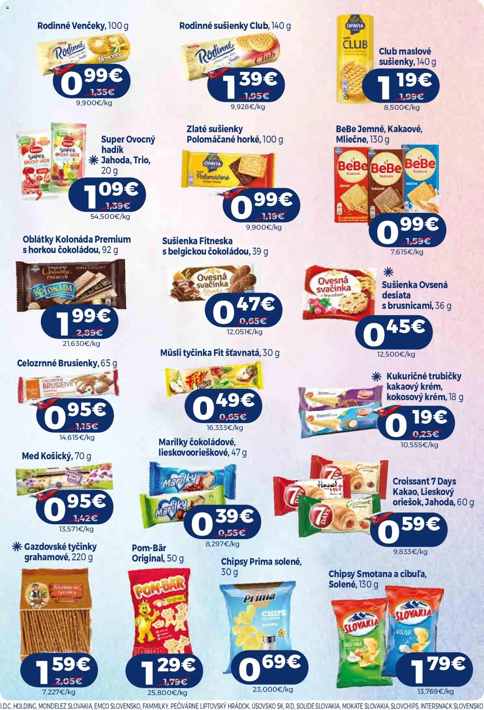 Nové Milk Agro akcie – leták je platný od 21.10.2026 | Strana: 11 | Produkty: Müsli tyčinka, Croissant, Oblátky, Chipsy