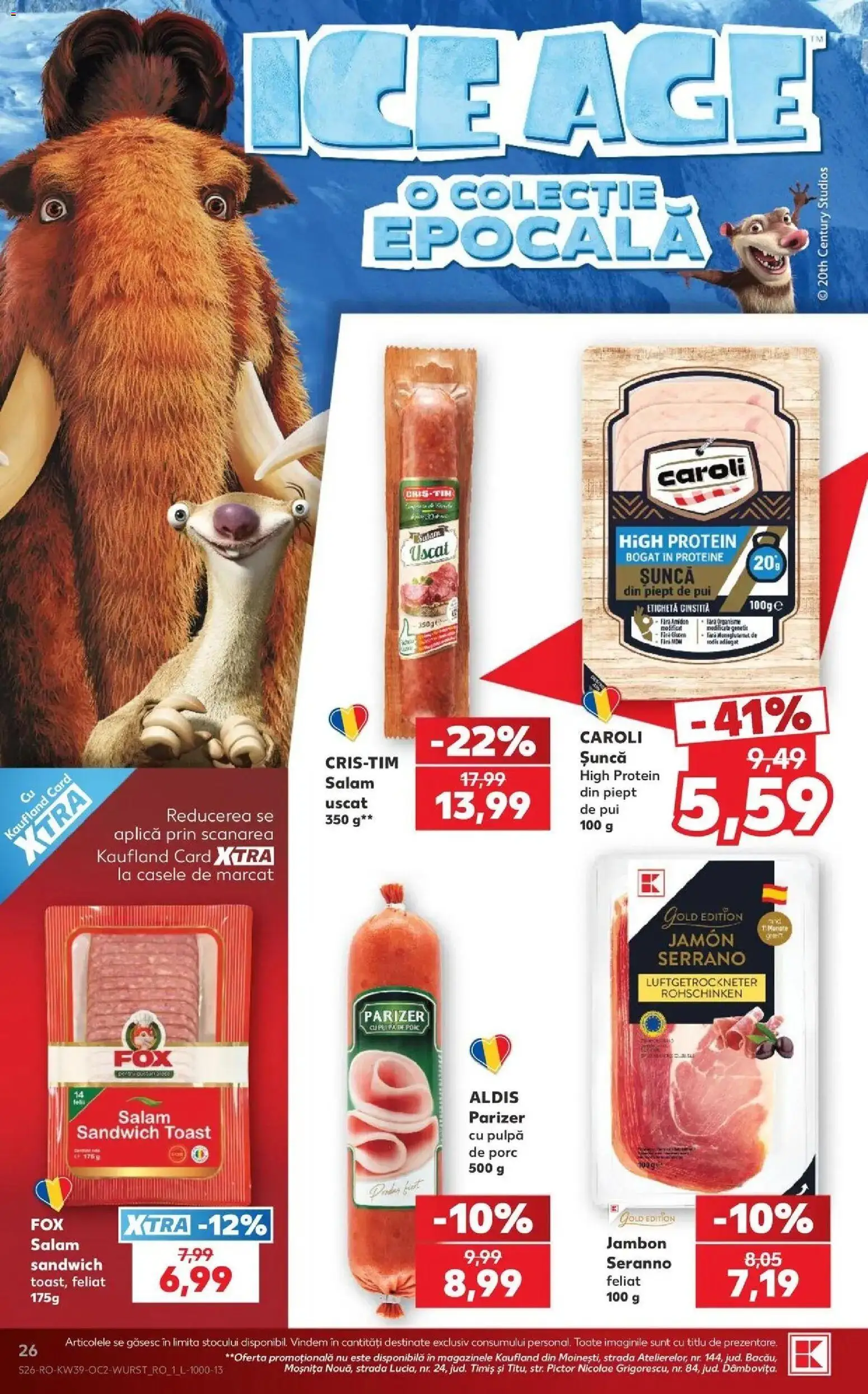Kaufland Ploiești 23.09.2026 - Revista si Oferta | Pagină: 26 | Produse: Proteine, Salam, Șuncă, Parizer