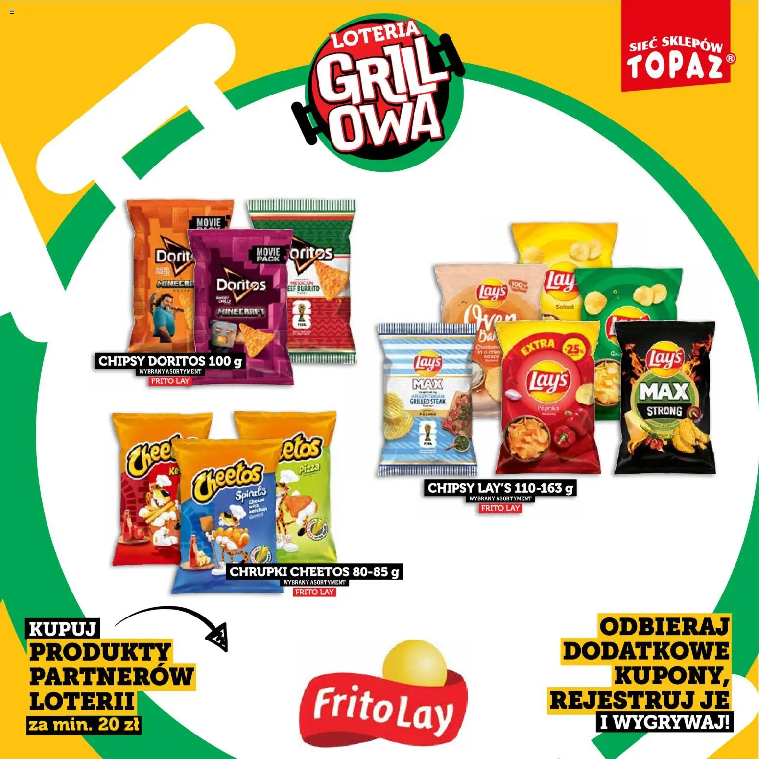 Topaz gazetka - Kupuj, Grilluj I Wygrywaj od 20.04.2026 | Strona: 7 | Produkty: Chipsy, Ketchup, Chrupki, Doritos