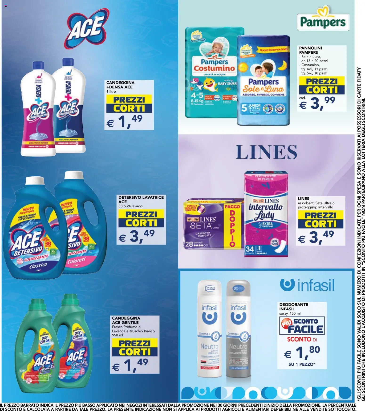 Volantino Esselunga S del 13/08/2026 | Pagina: 25 | Prodotti: Pannolini, Candeggina, Lavatrice, Pampers