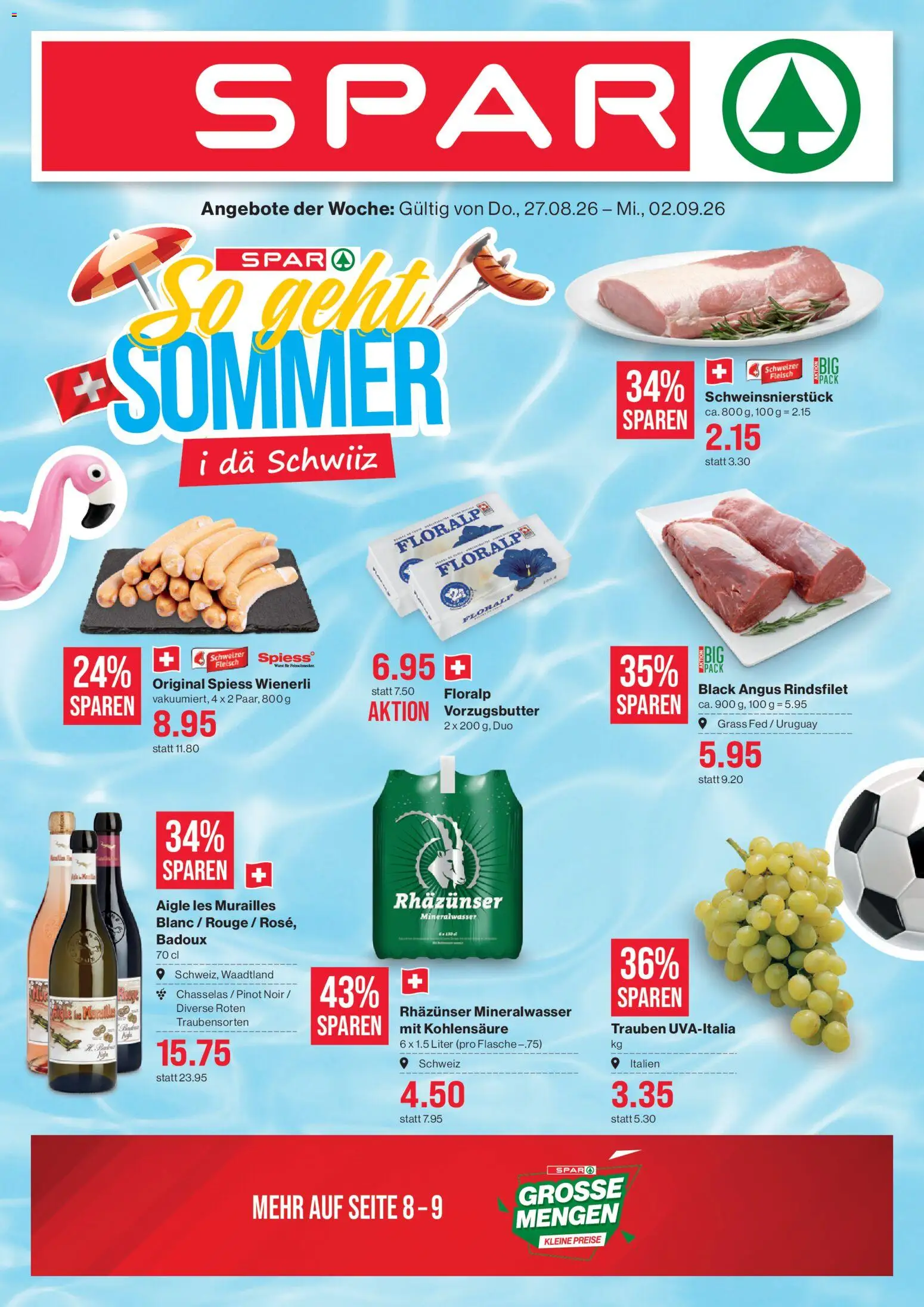 SPAR aktionen – gültig ab 27.08.2026 | Seite: 1