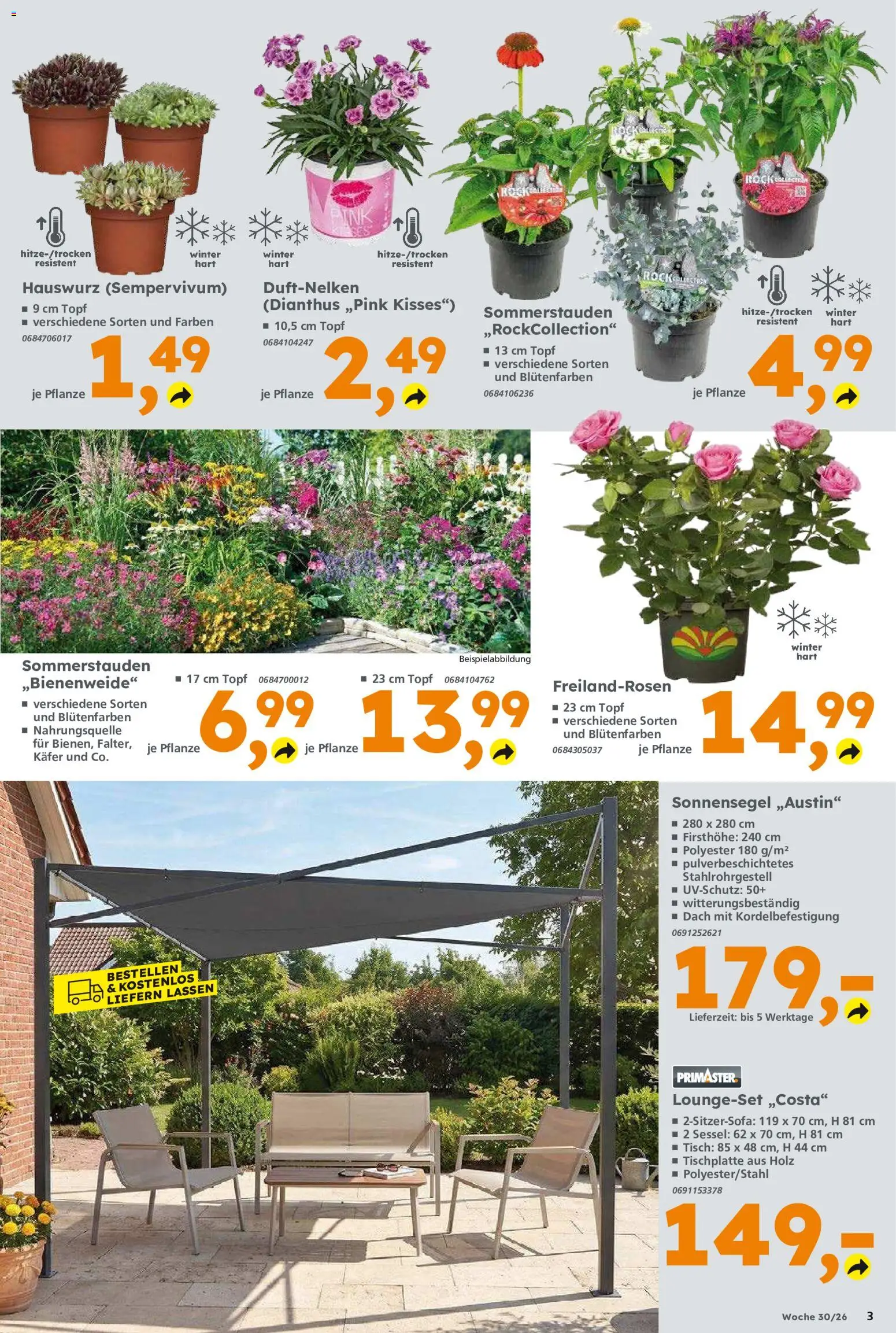 Globus Baumarkt Prospekt Schweinfurt – gültig ab 20.07.2026 | Seite: 3 | Produkte: Top, Sessel, Tisch