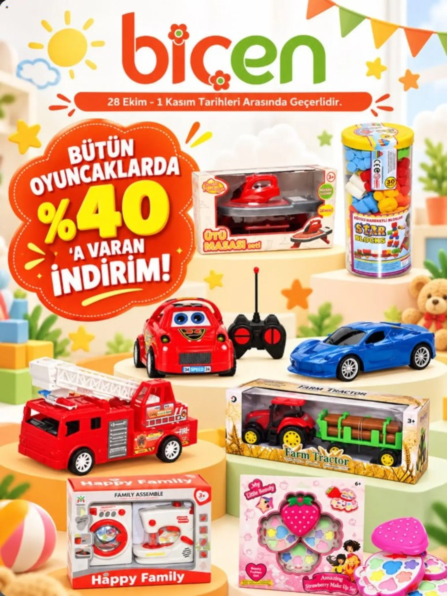 Biçen Market - Bütün oyuncaklarda indirim - 28 Ekim 2026 tarihinden itibaren geçerlidir | Sayfa: 1