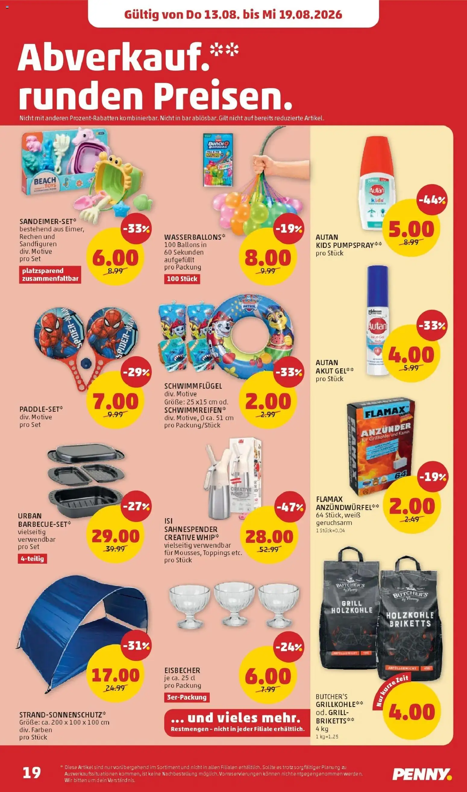 Penny Markt Die ganze Woche sparen ab (13.08.2026) - Angebote, Prospekt | Seite: 19