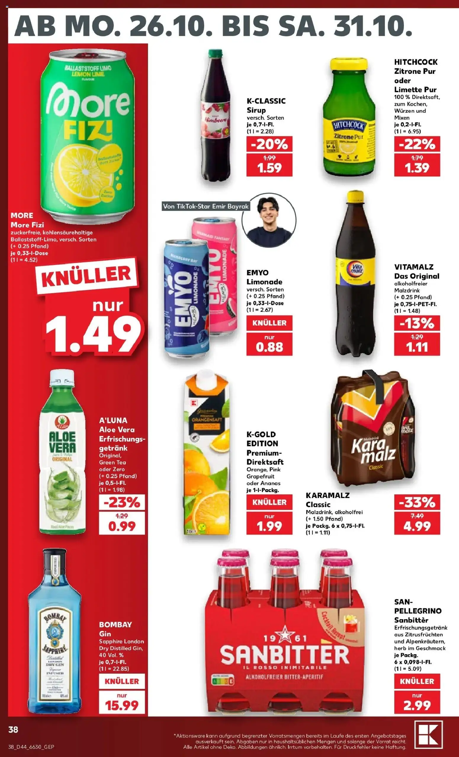 Prospekt Kaufland ab 26.10.2026 » Angebote Online zum Blättern | Seite: 42 | Produkte: Ananas, Limonade, Sirup, Orangensaft