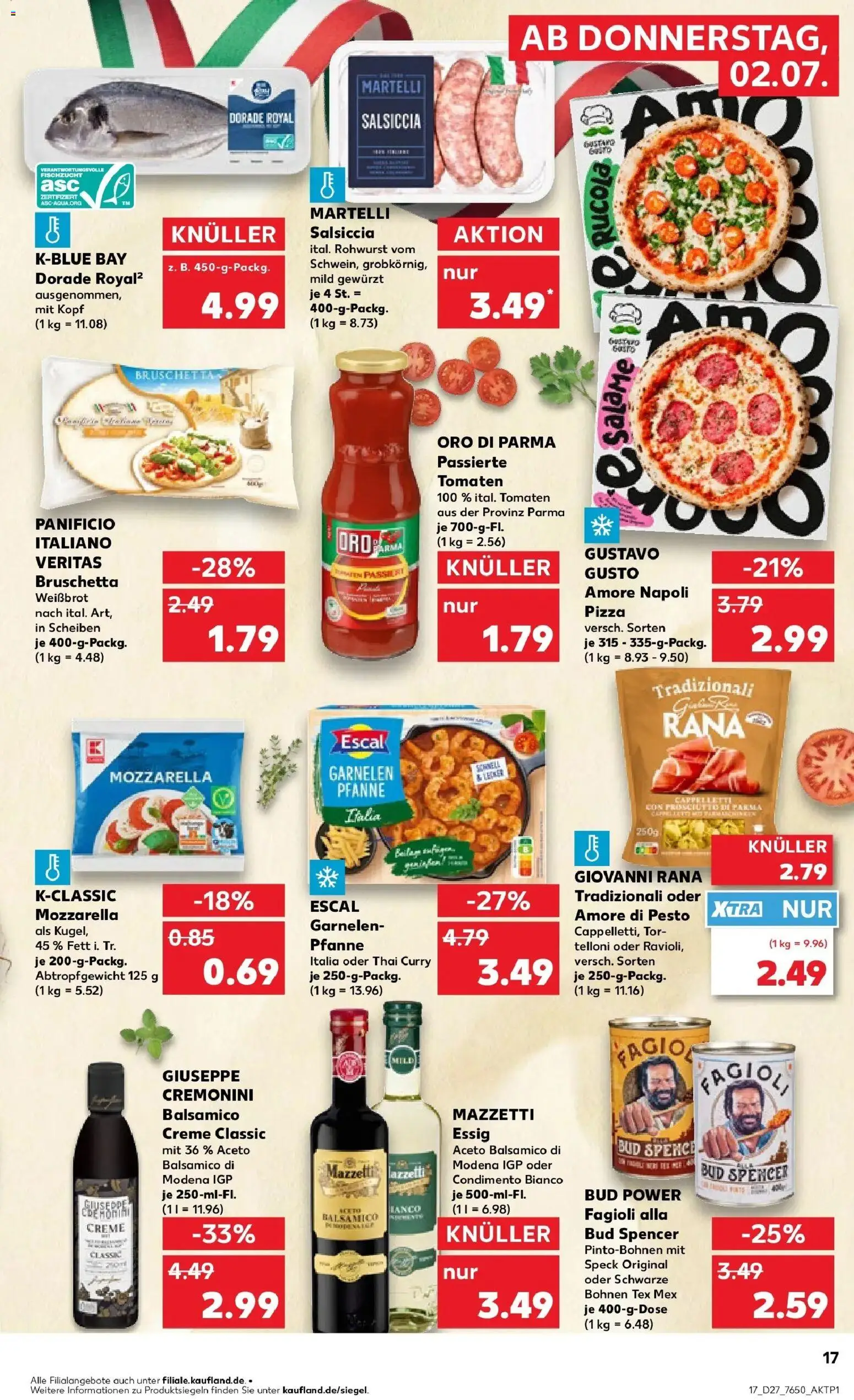 Kaufland Prospekt Peißenberg – gültig ab 29.06.2026 | Seite: 28 | Produkte: Balsamico, Essig, Mozzarella, Garnelen