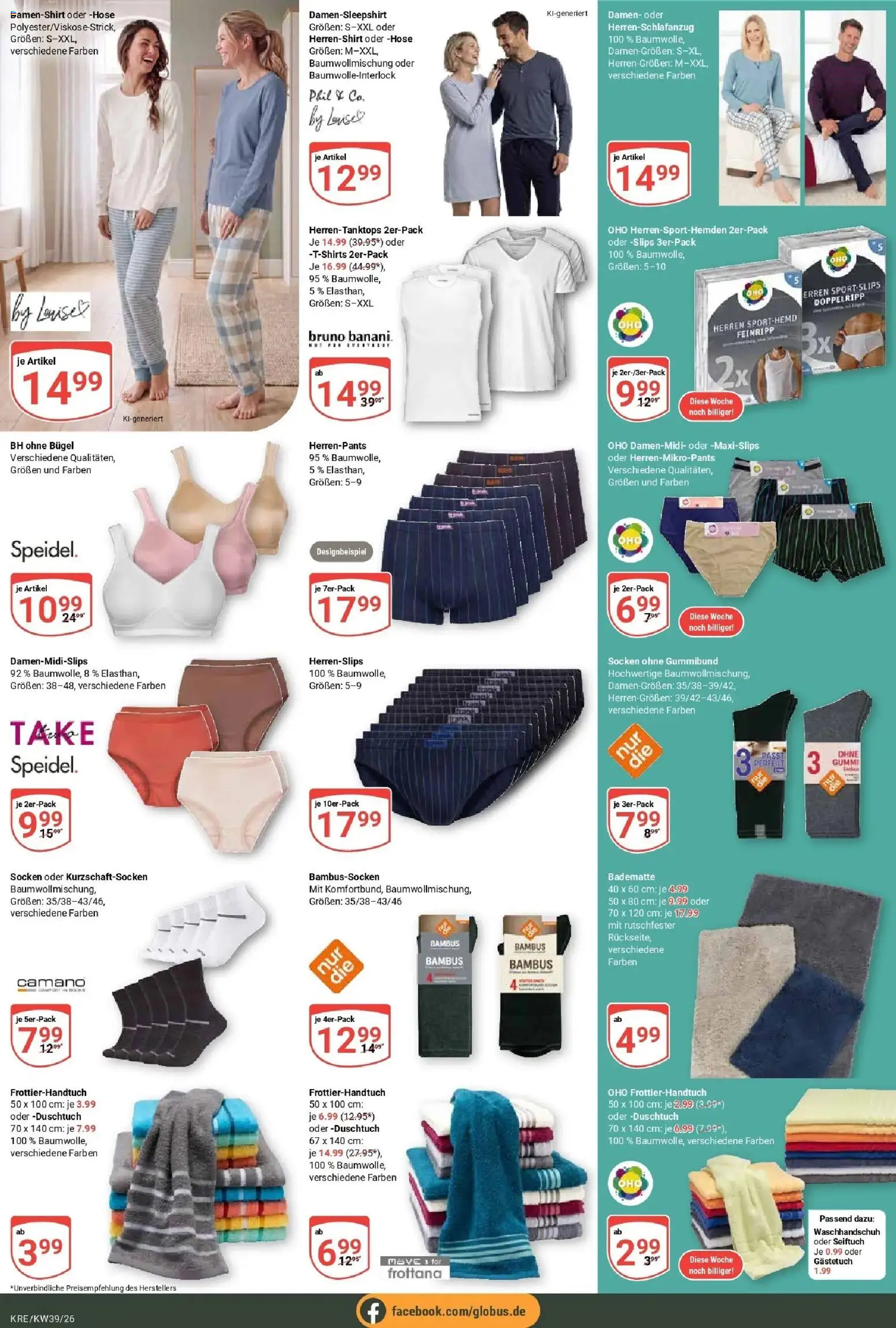 Globus Prospekt Krefeld (ab 21.09.2026) » Angebote online | Seite: 26 | Produkte: Hose, BH, Socken