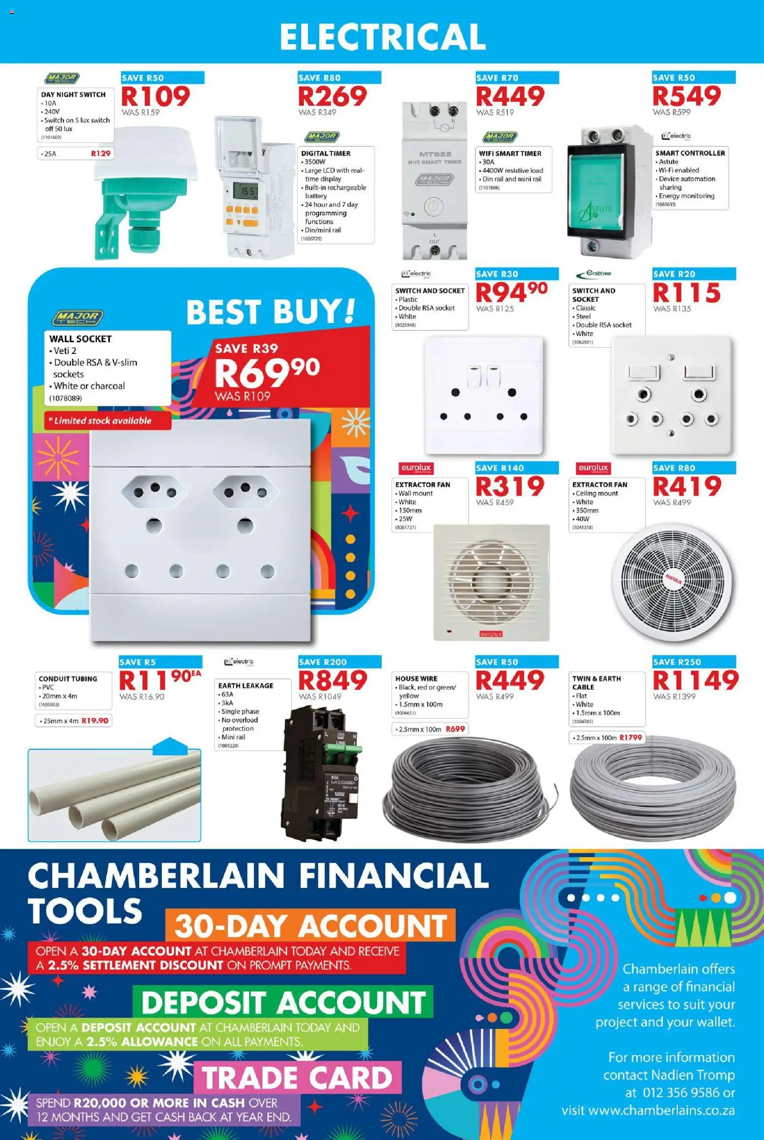 New Chamberlain catalogue – valid from 21.05.2026 | Page: 14 | Products: Suit, Timer, Switch, Stock