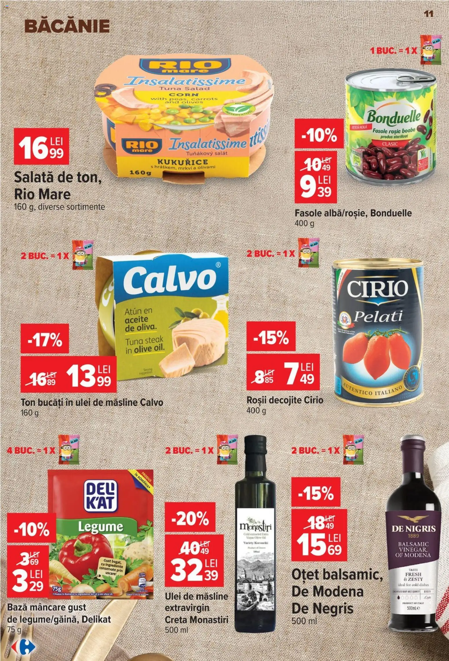 Noul catalog Carrefour – valabil de la 30.09.2026 | Pagină: 11 | Produse: Ulei de masline, Ulei, Cirio, Legume