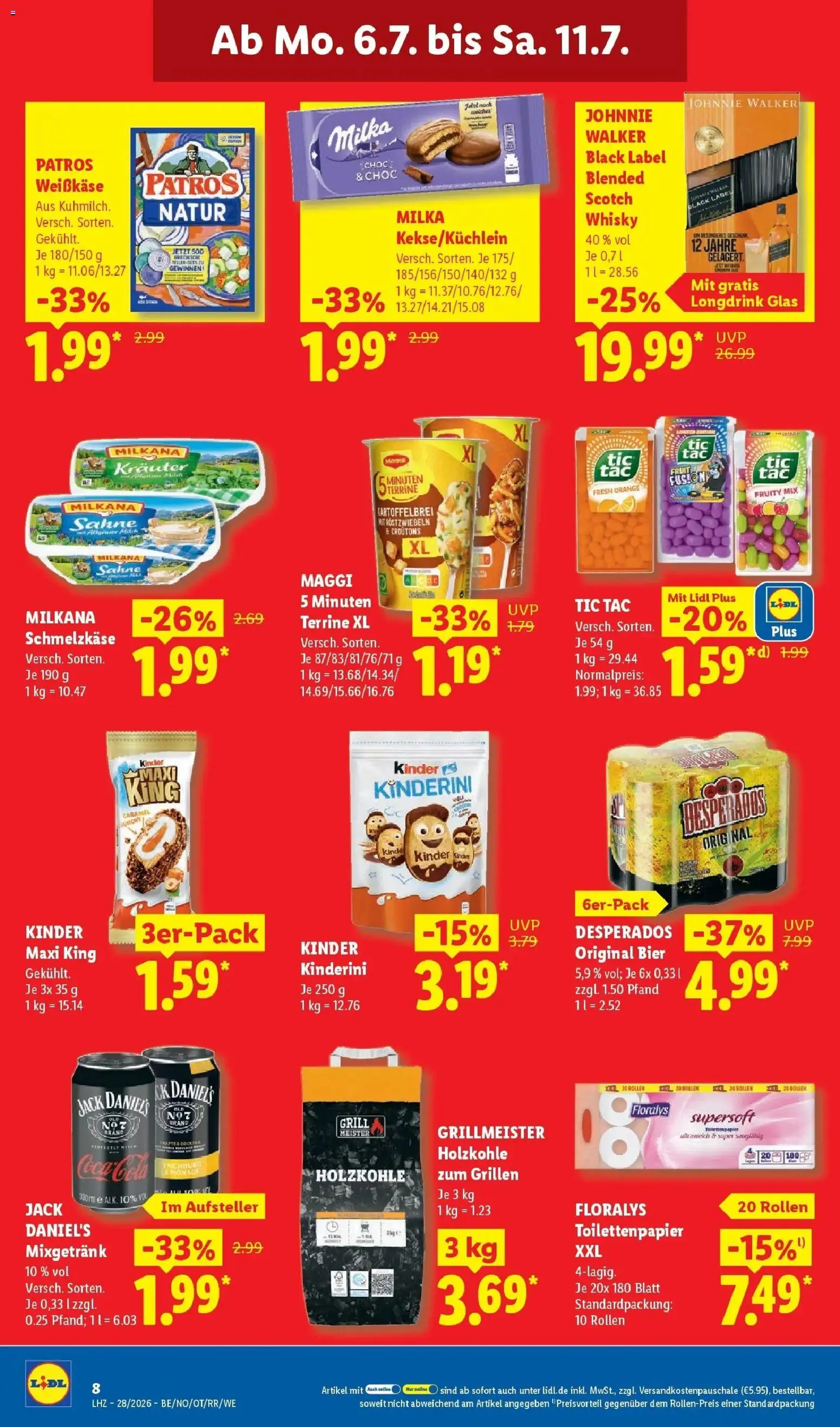 Lidl Prospekt Plettenberg – gültig ab 06.07.2026 | Seite: 14 | Produkte: Whisky, Maggi, Feta, Desperados