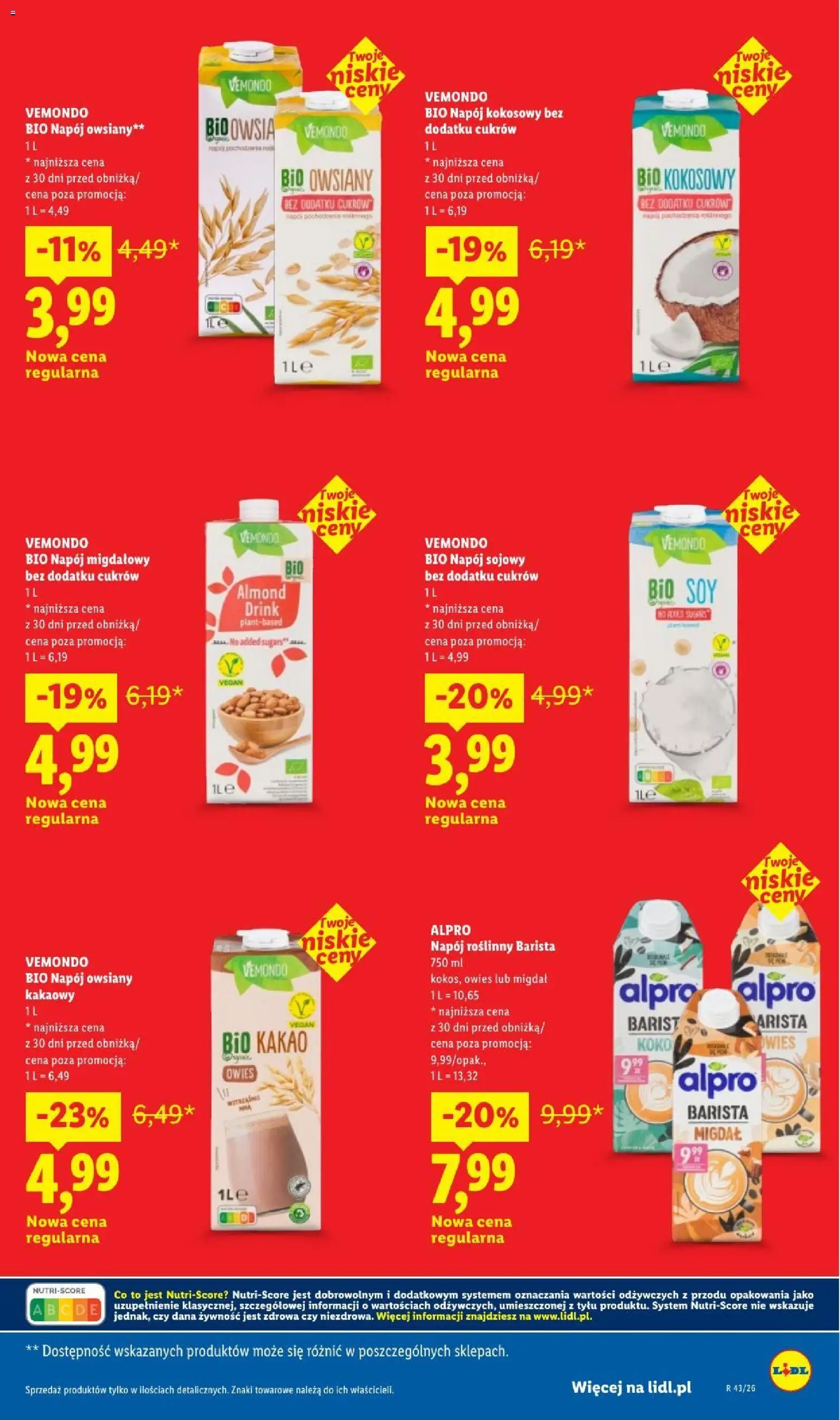 Lidl gazetka od 22.10.2026 | Strona: 19 | Produkty: Żywność, Napój kokosowy, Napój sojowy, Napój migdałowy