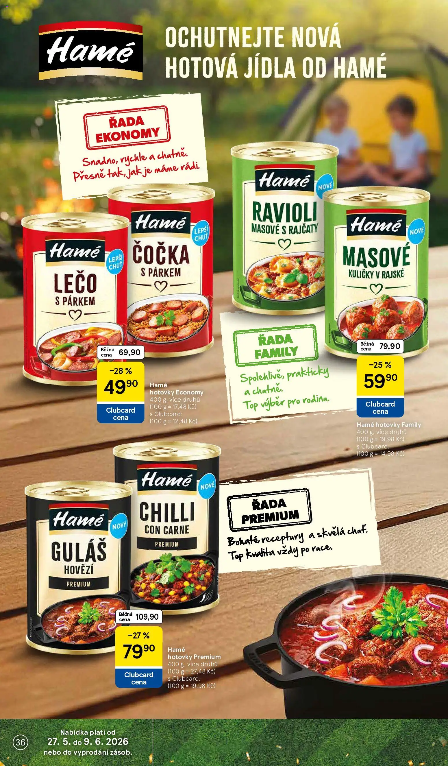 Tesco leták - Hypermarket od 27.05.2026 | Strana: 36 | Produkty: Čočka, Hovězí, Hotovky, Chilli con carne