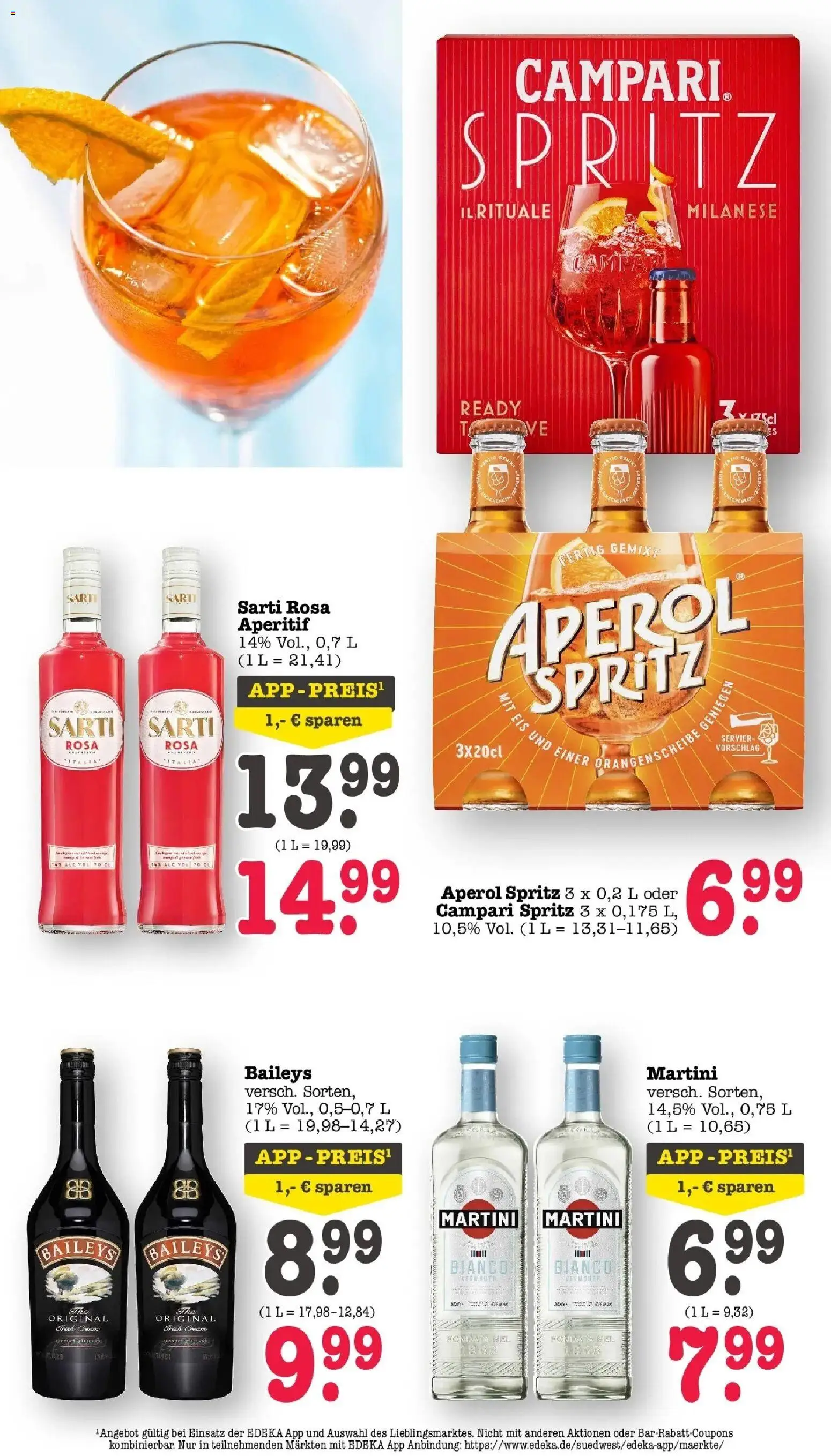 Edeka Prospekt Mainz-Weisenau (ab 10.08.2026) » Angebote Online | Seite: 51 | Produkte: Martini, Campari, Aperol, Eis