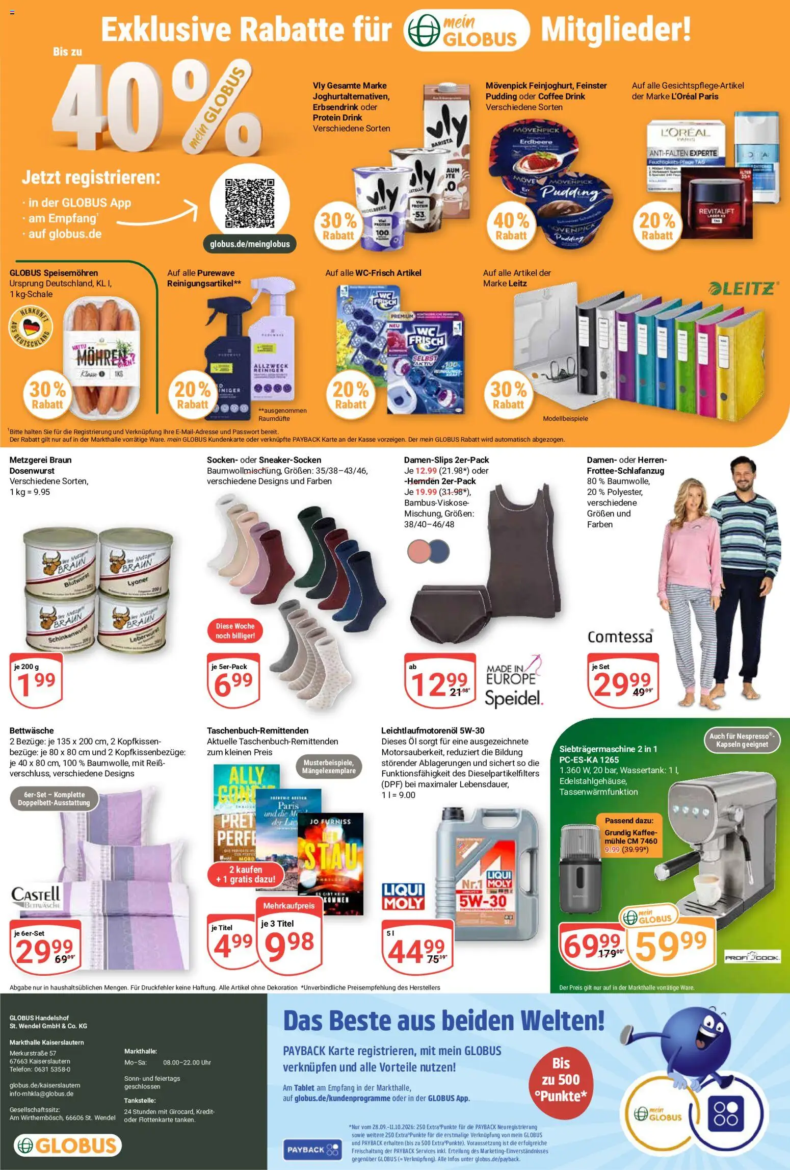 Globus Prospekt Kaiserslautern – gültig ab 28.09.2026 | Seite: 27 | Produkte: Kaffee, Pudding, Socken, Telefon