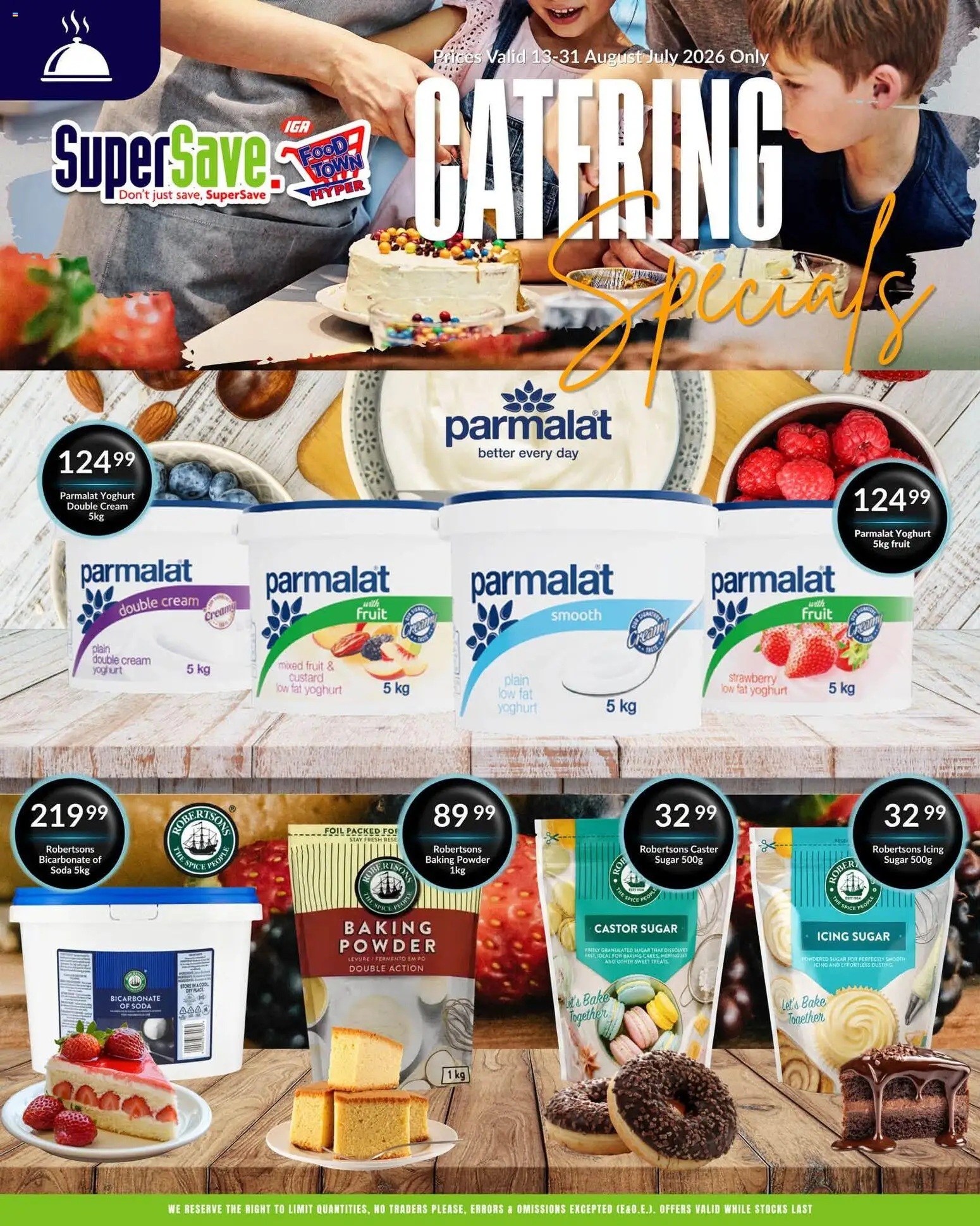New Super Save catalogue – valid from 13/08/2026 | Page: 8 | Products: Custard, Powder, Baking powder, Sugar