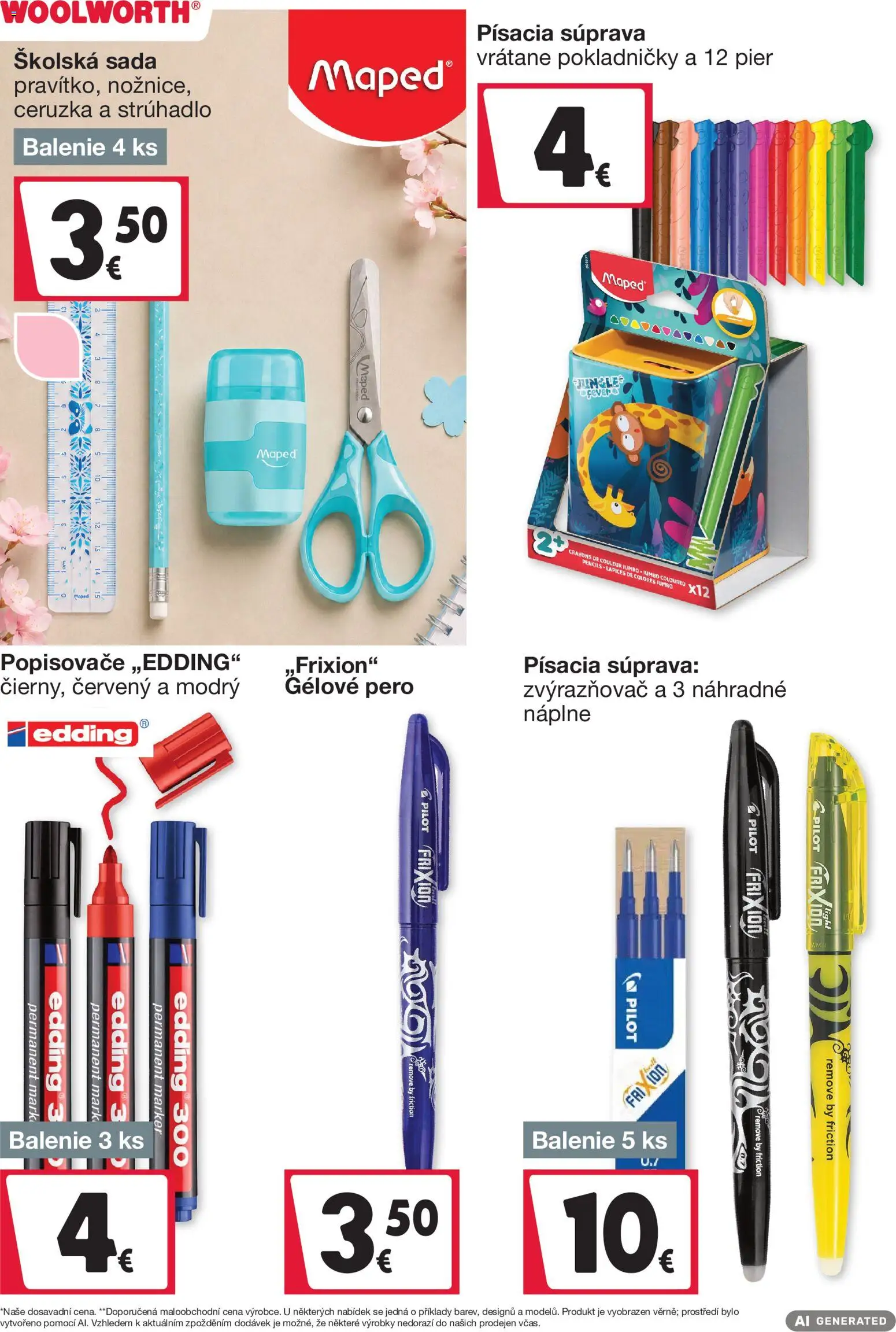 Nové Woolworth akcie – leták je platný od 21.08.2026 | Strana: 7 | Produkty: Strúhadlo, Pero, Ceruzka