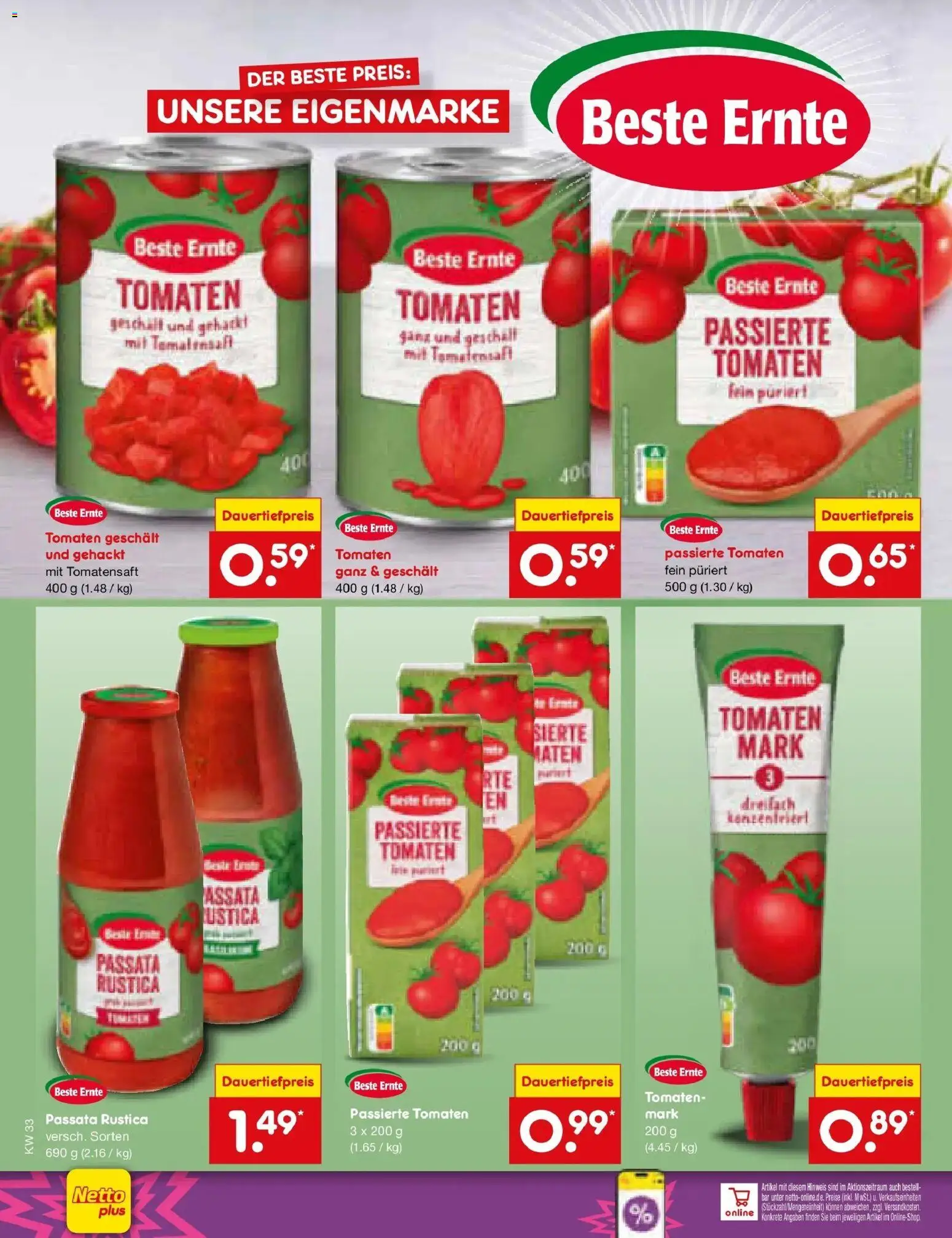 Netto Marken-Discount Prospekt – gültig ab 10.08.2026 | Seite: 52 | Produkte: Tomaten