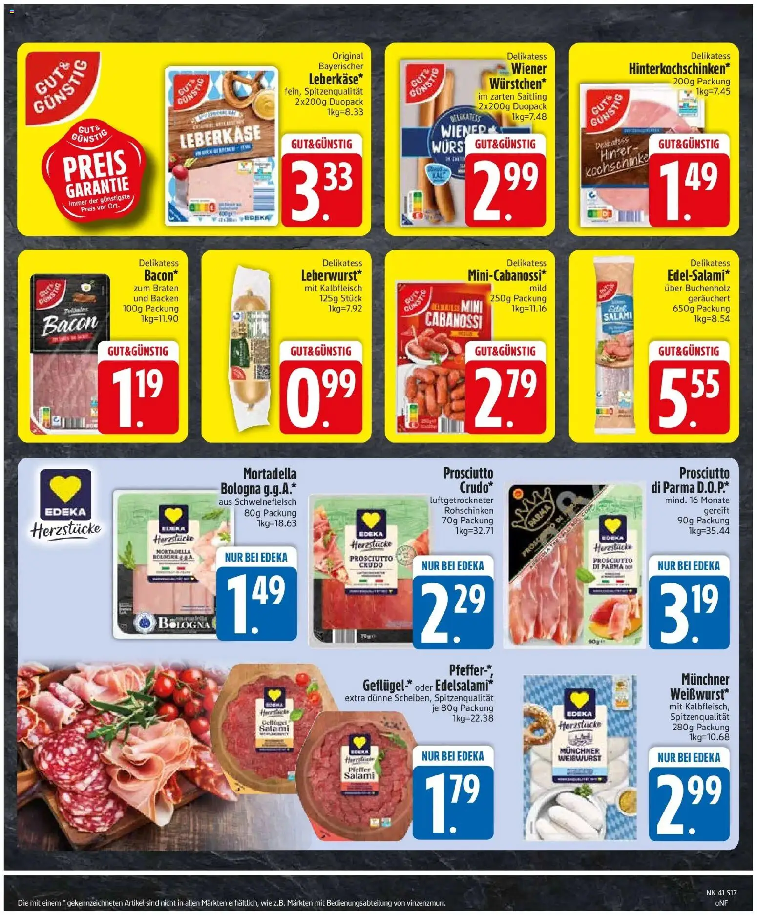 Edeka Prospekt München (ab 05.10.2026) » Angebote Online | Seite: 19 | Produkte: Pfeffer, Salami, Schweinefleisch, Leberkase