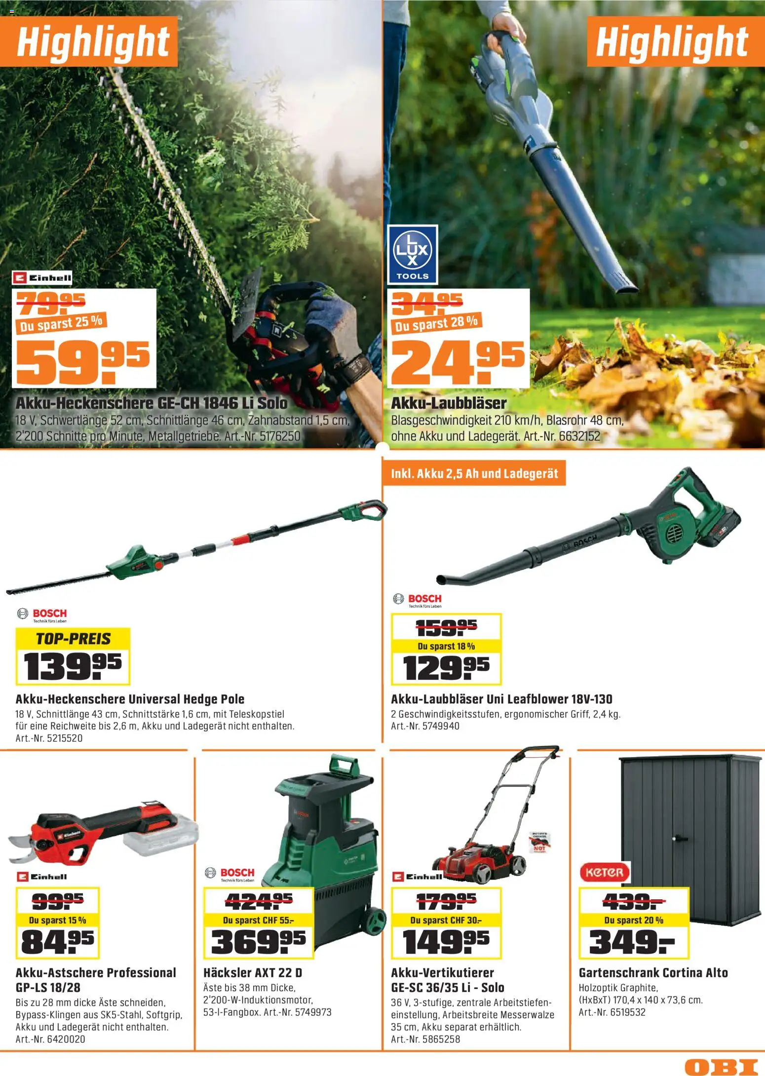 OBI - UNSERE SUPERDEALS! – gültig ab 01.09.2026 | Seite: 3 | Produkte: Ladegerät, Bosch