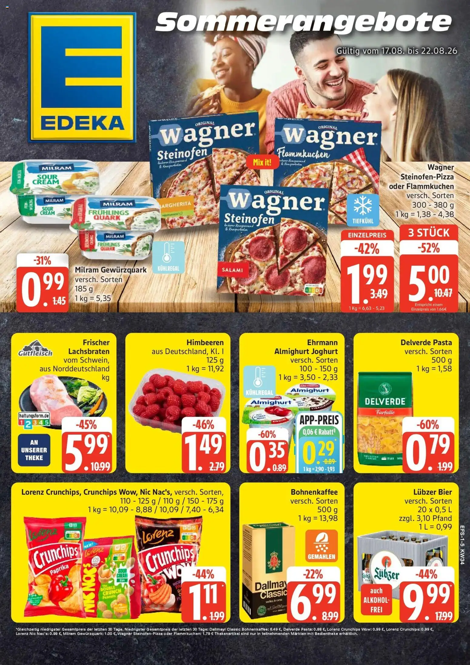 Edeka Prospekt Ostseebad Heringsdorf (ab 17.08.2026) » Angebote Online | Seite: 1 | Produkte: Quark, Theke, Bier, Salami
