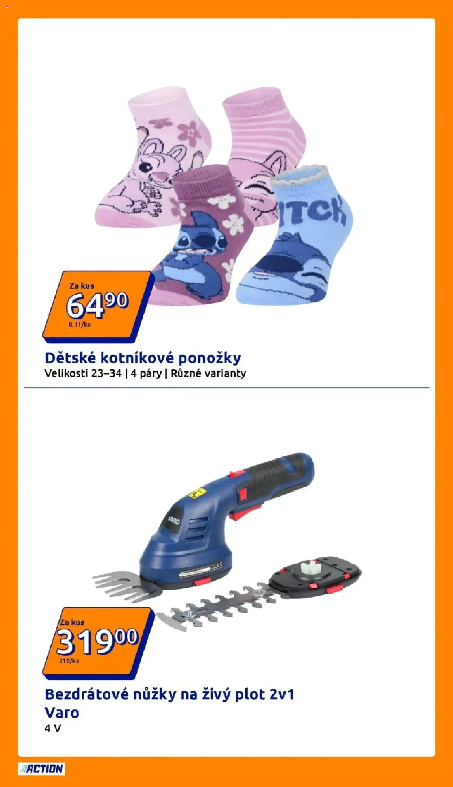 Action aktuální leták od 15.04.2026 | Strana: 11 | Produkty: Ponožky, Nůžky
