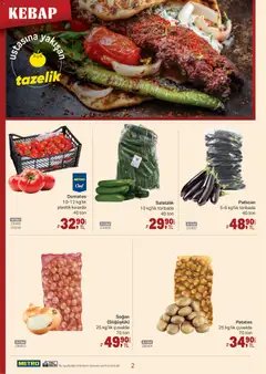 05 Ağustos 2026 tarihinden itibaren geçerli olan Metro kataloğu önizlemesi | Sayfa: 2 | Ürünler: Domates, Salatalık, Patates, Patlıcan