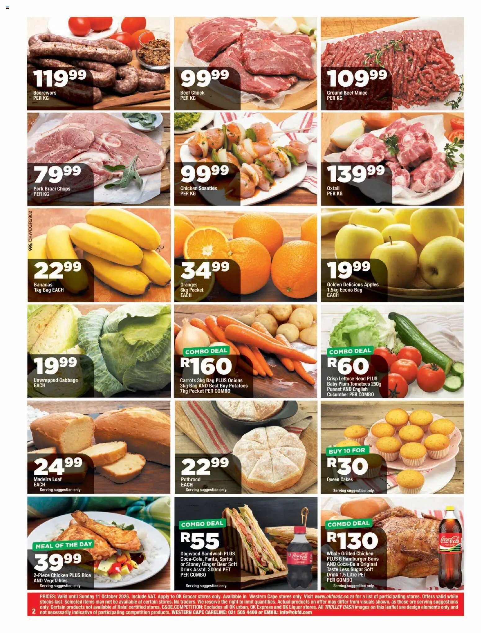 New OK Foods catalogue – valid from 23/09/2026 | Page: 2 | Products: Beer, Tomatoes, Bananas, Sprite