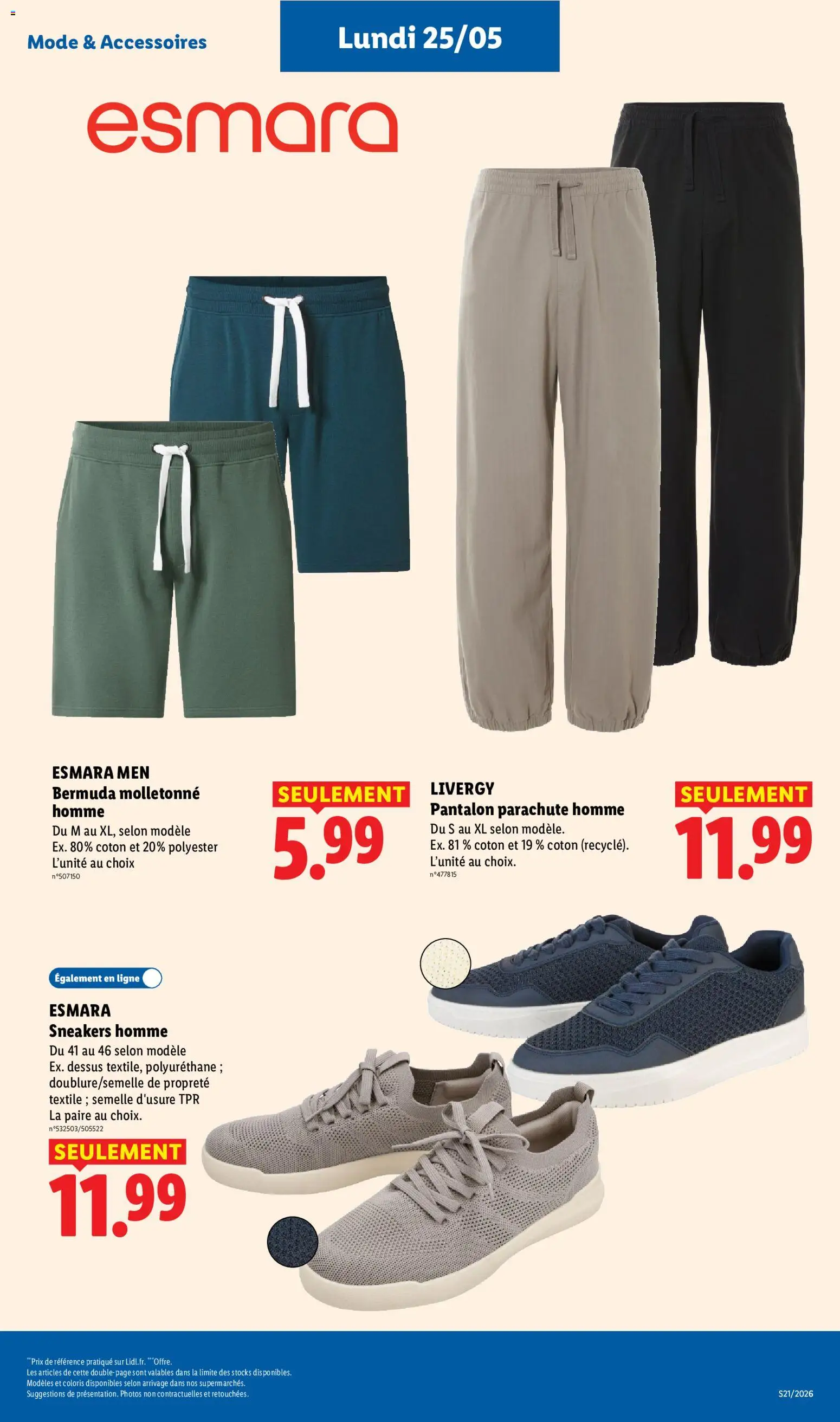 {H1} | Page: 59 | Produits: Bermuda, Coton, Pantalon, Shorts