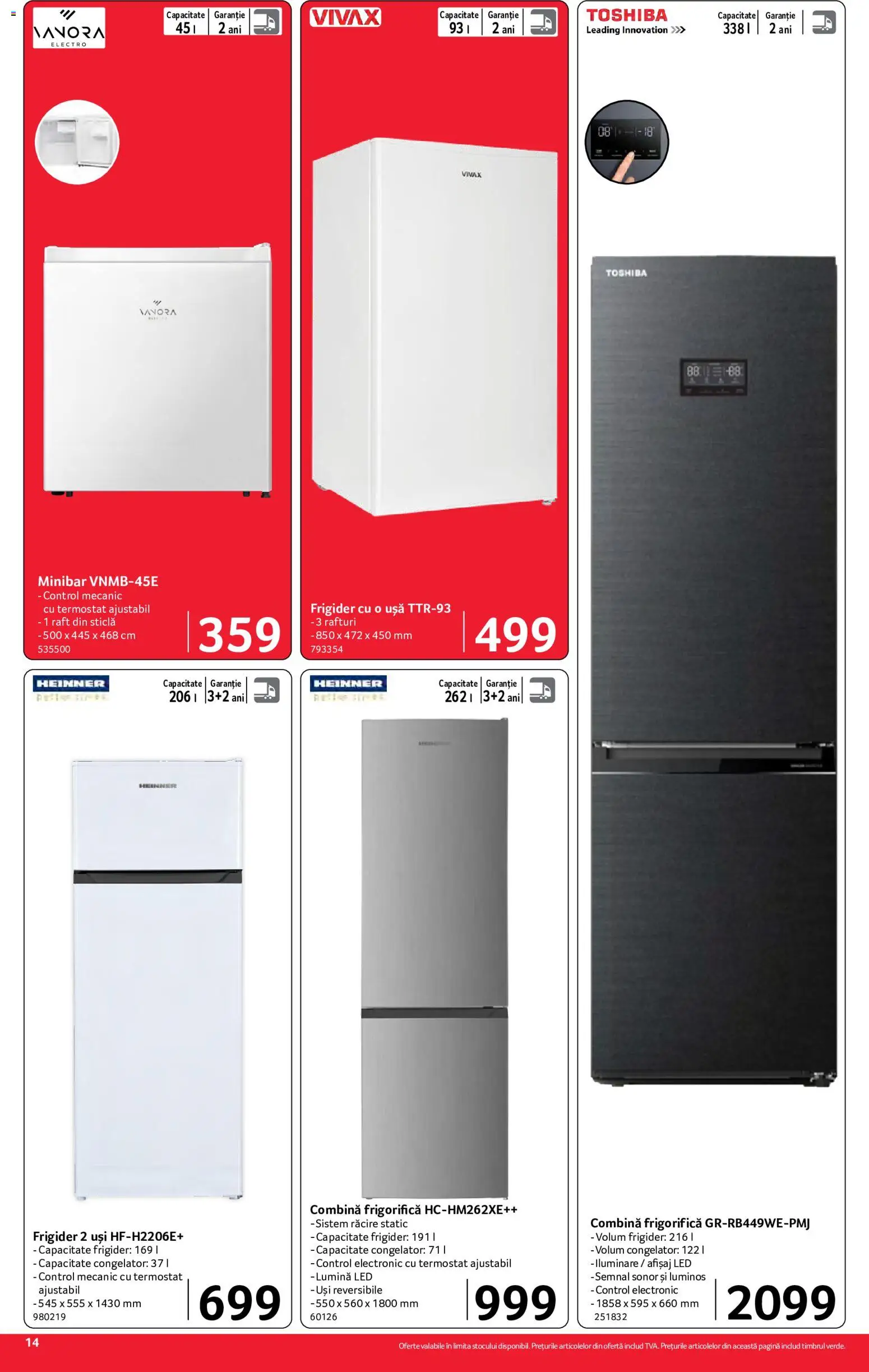 Noul catalog Selgros – valabil de la 26.06.2026 | Pagină: 14 | Produse: Tavuk suyu, Raft, Babak, Combină frigorifică