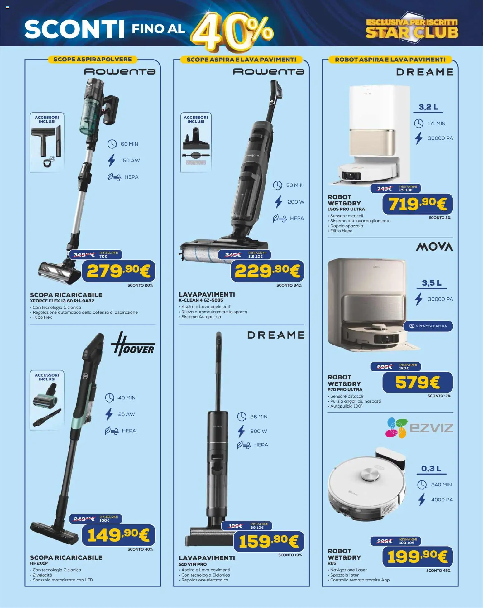 Volantino Euronics del 23.04.2026 | Pagina: 12 | Prodotti: Spazzola, Scopa, Robot, Navigazione