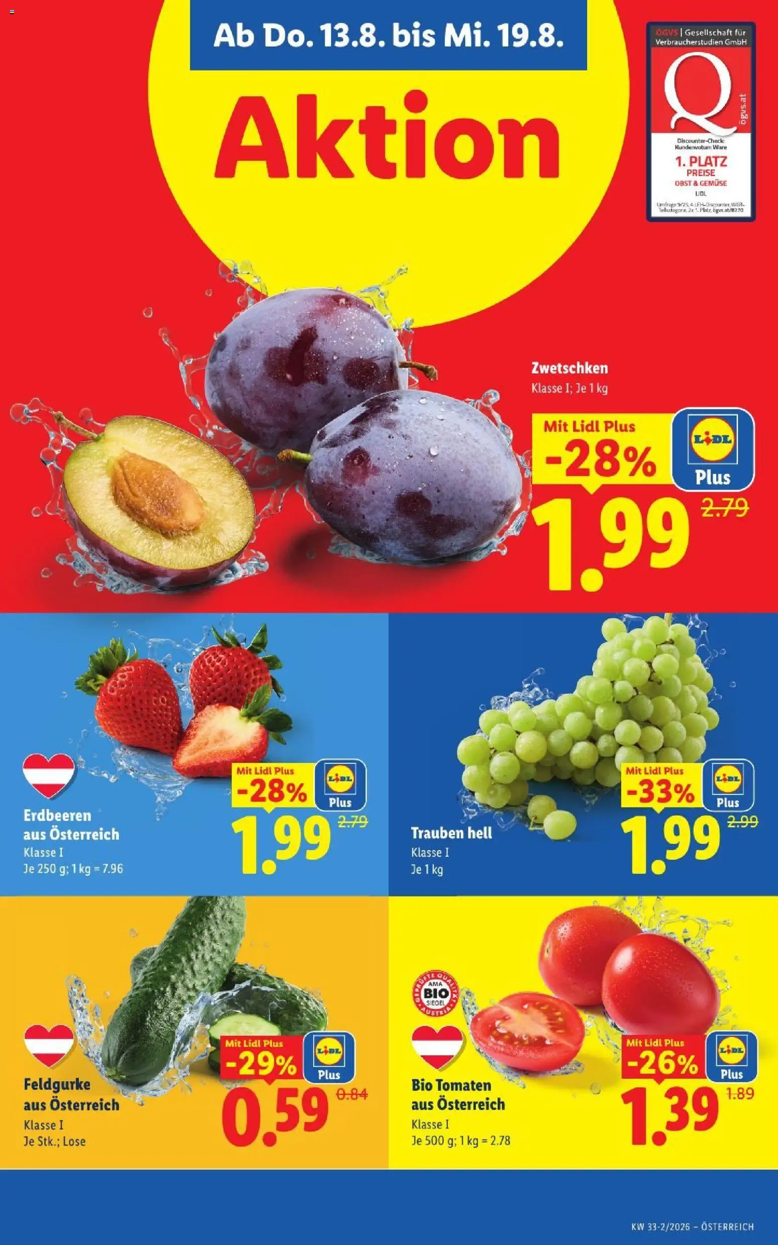 Lidl - Flugblatt gültig ab 13.08.2026 | Seite: 5 | Produkte: Erdbeeren, Gemüse, Obst, Tomaten