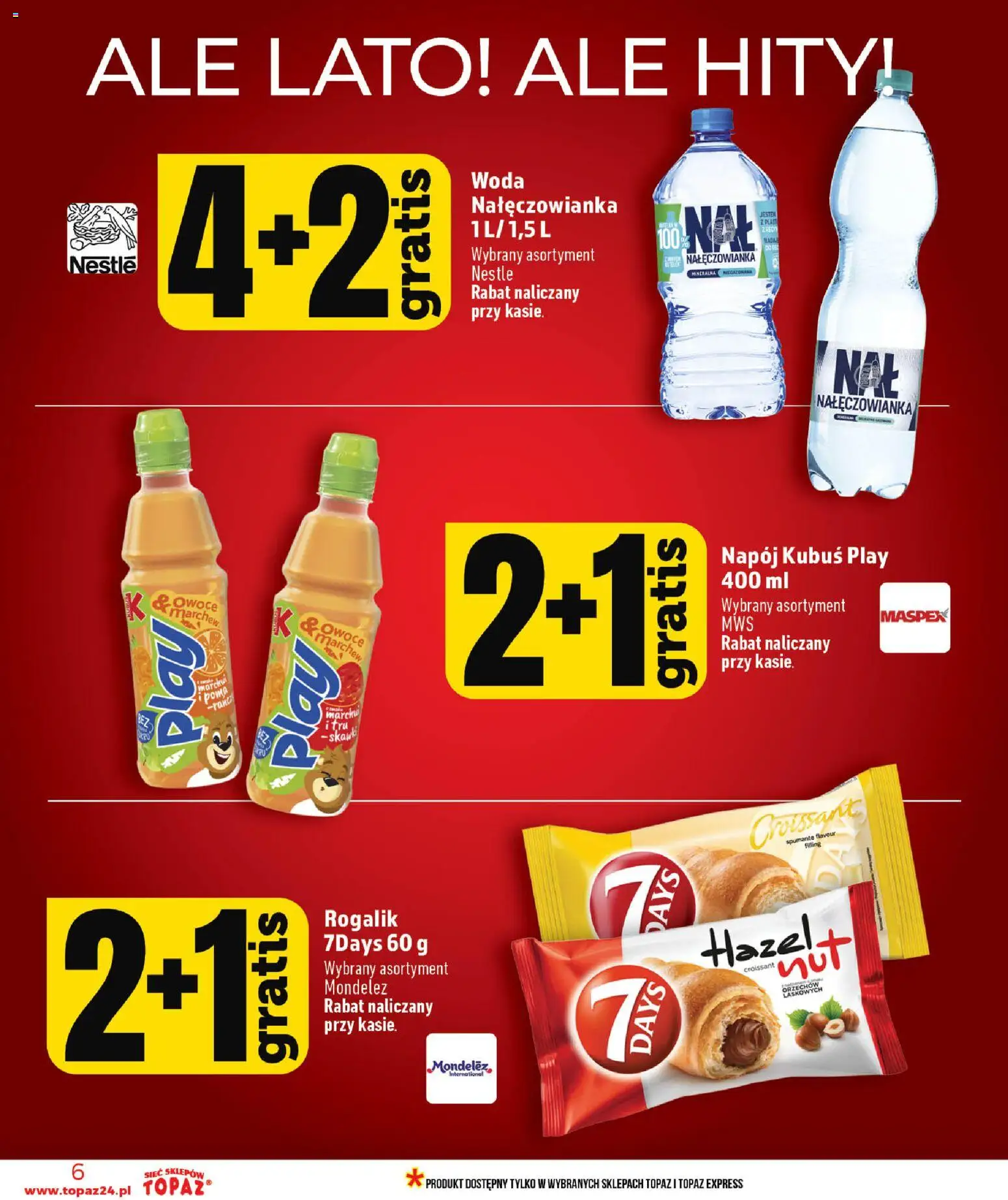 Topaz gazetka od 02.07.2026 | Strona: 6 | Produkty: Woda
