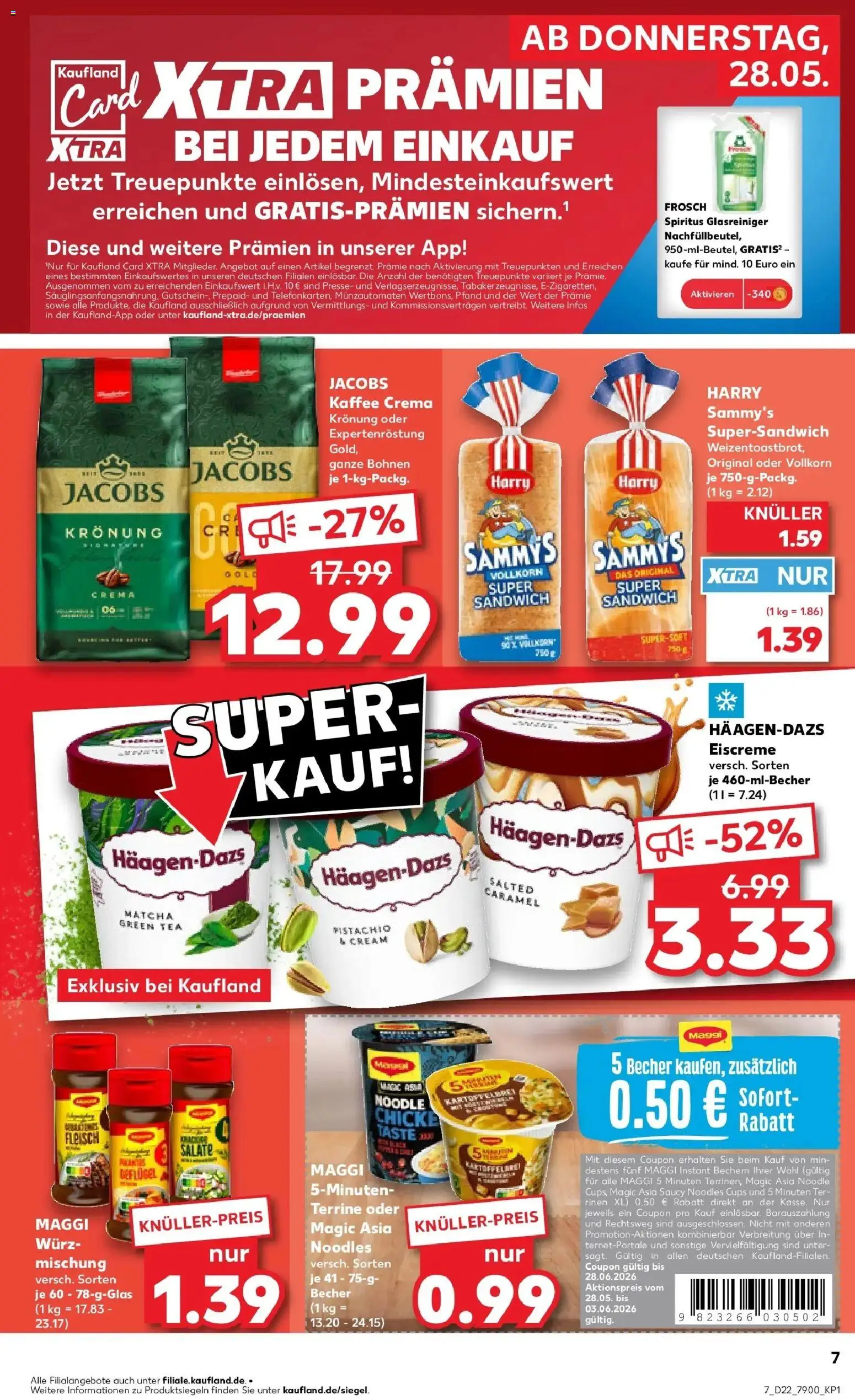 Kaufland Prospekt Erftstadt – gültig ab 26.05.2026 | Seite: 12 | Produkte: Maggi, Kaffee, Eiscreme, Fleisch