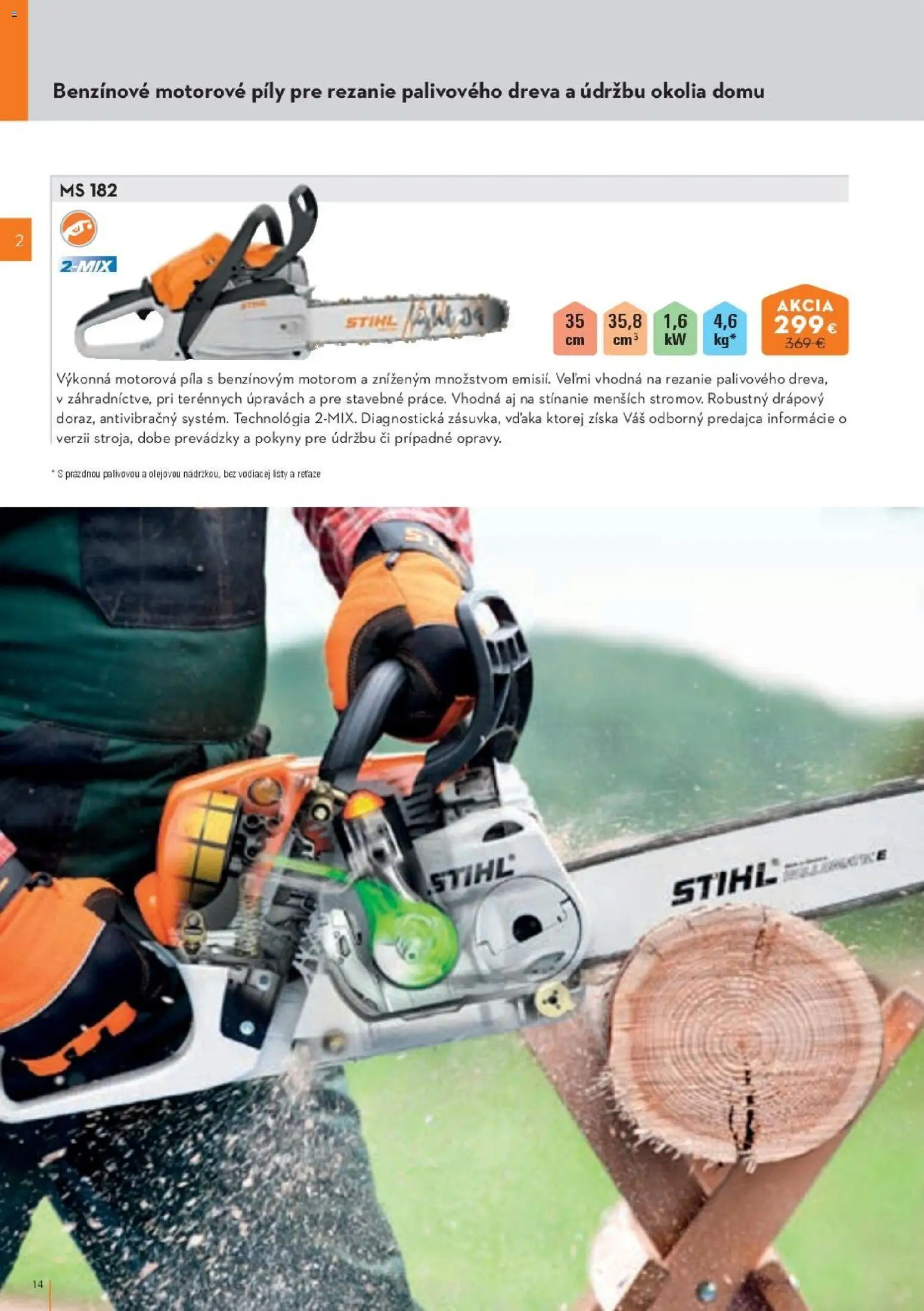 Nové STIHL akcie – leták je platný od 19.08.2026 | Strana: 14 | Produkty: Motorová píla, Píla