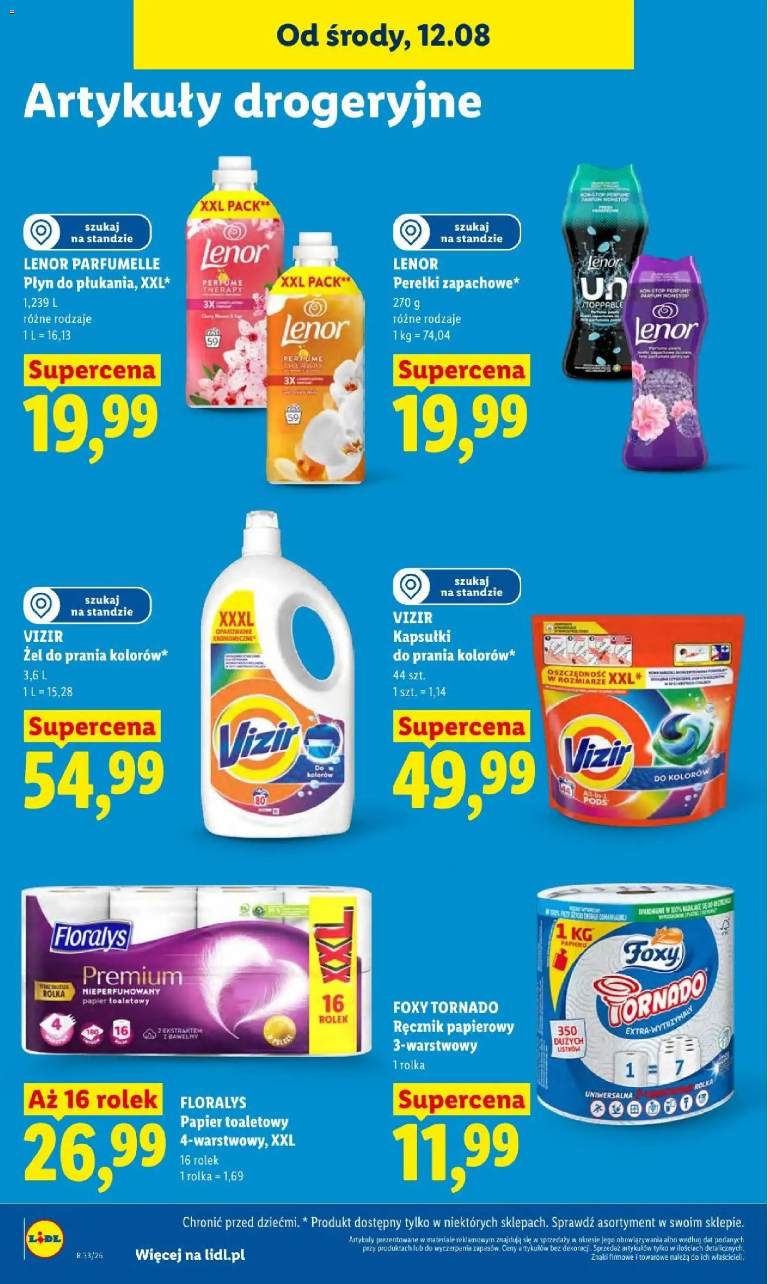 Lidl gazetka od 12.08.2026 | Strona: 92 | Produkty: Kapsułki, Vizir kapsułki, Vizir, Żel do prania