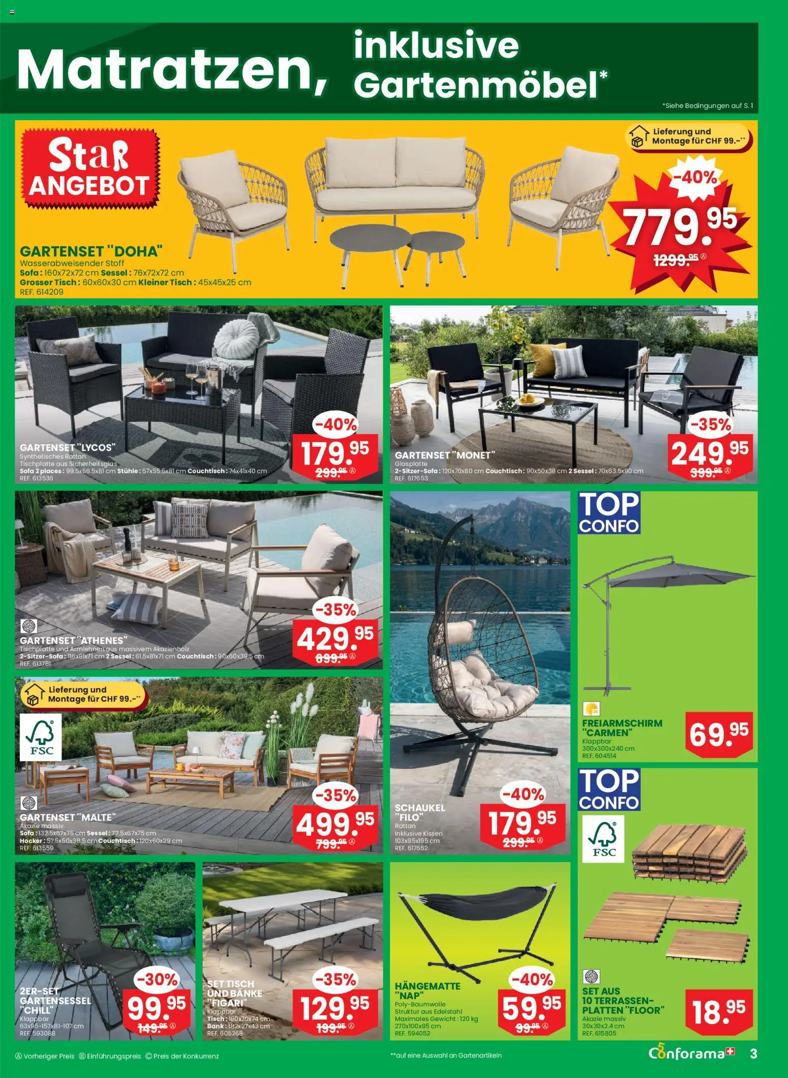 Conforama aktionen – gültig ab 08.04.2026 | Seite: 3 | Produkte: Kissen, Sofa, Sessel, Couchtisch