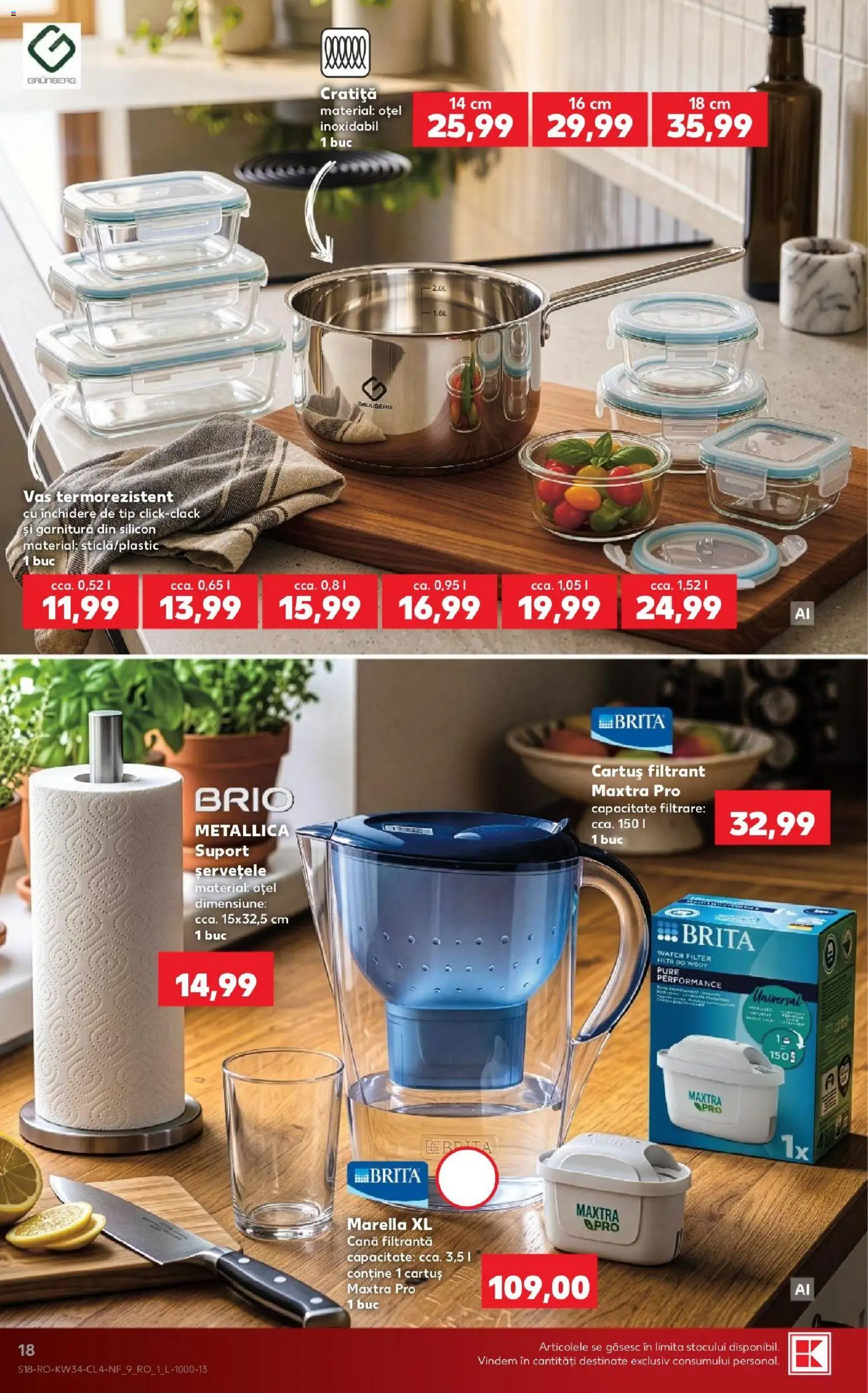 Noul catalog Kaufland – valabil de la 19.08.2026 | Pagină: 18 | Produse: Cratiță, Tip, Suport