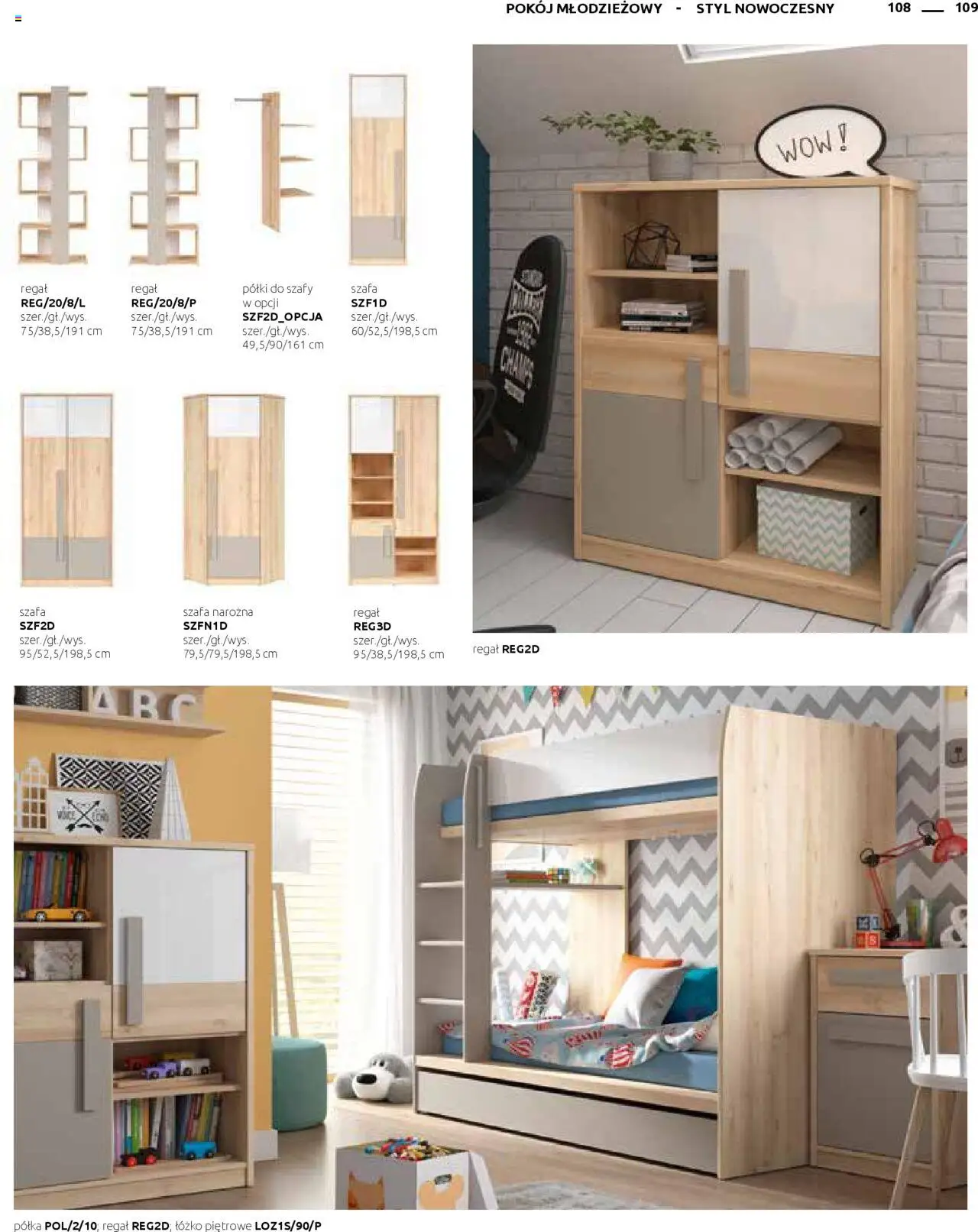 Black Red White Gazetka - Katalog rodzinnych wnętrz od 24.05.2024 | Strona: 109 | Produkty: Łóżko, Szafa, Szafa Narożna, Regał
