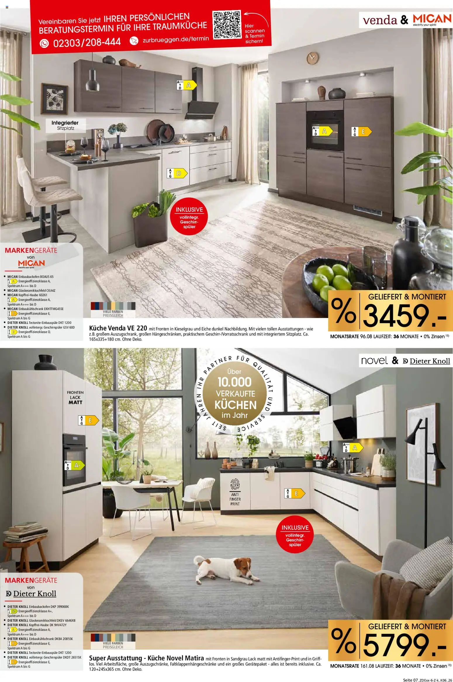 Zurbrüggen Küchen für Ihr Zuhause – gültig ab 25.07.2026 | Seite: 7 | Produkte: Geschirrspüler, Küche, Kuchen