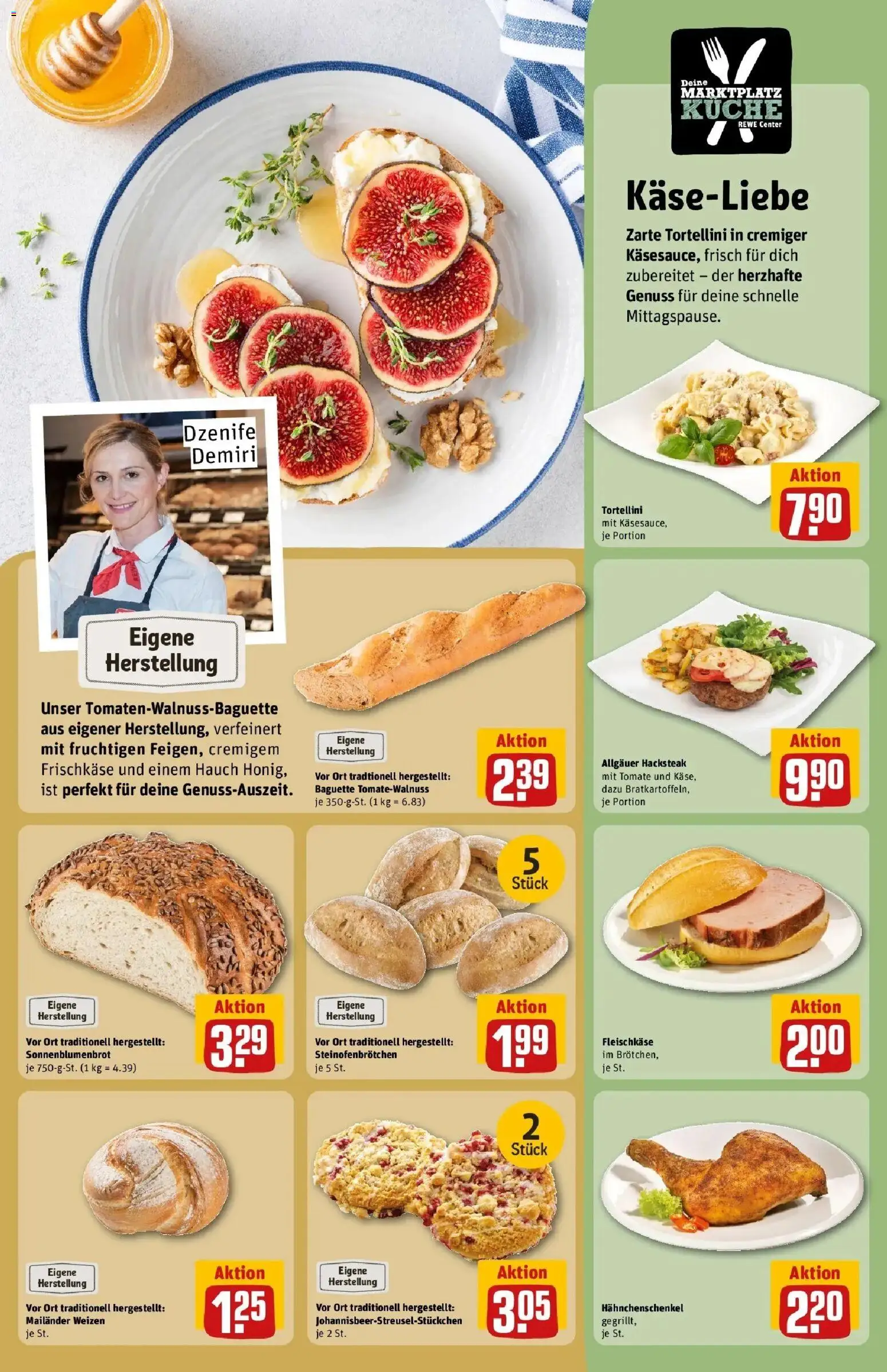 REWE Prospekt ab 07.09.2026 zum Blättern » Angebote | Seite: 13 | Produkte: Hahnchenschenkel, Küche, Baguette, Frischkase