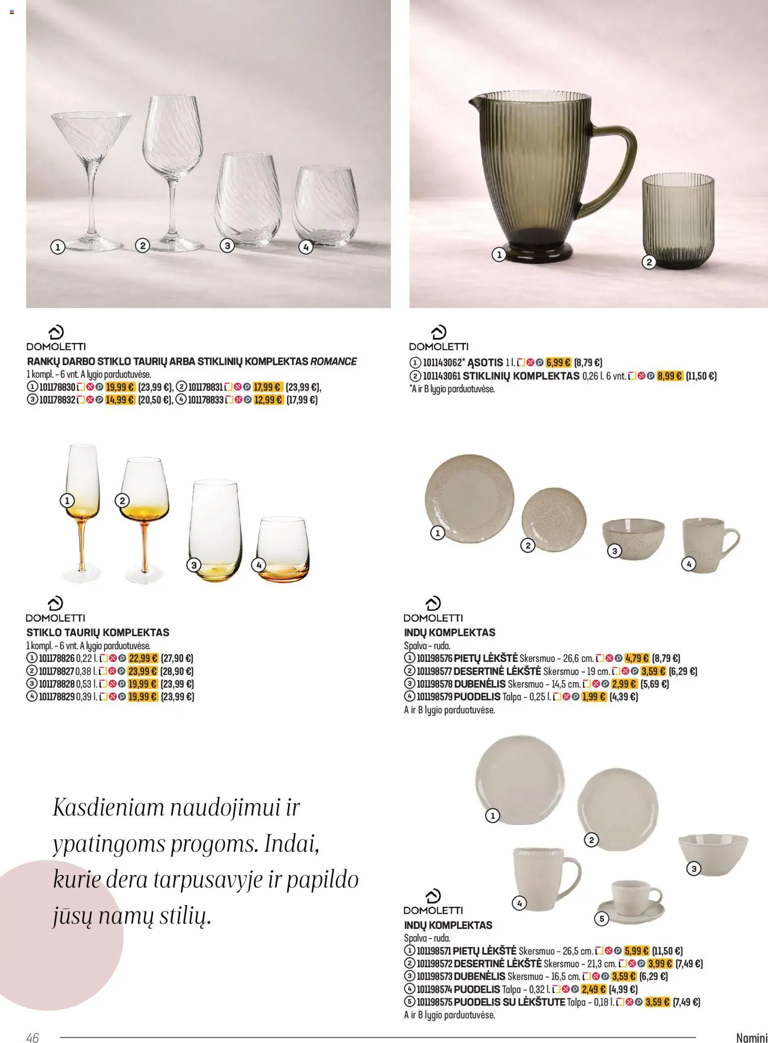 Senukai akcijos nuo 23.04.2026 | Puslapis: 46 | Prekių: Puodelis, Lėkštė